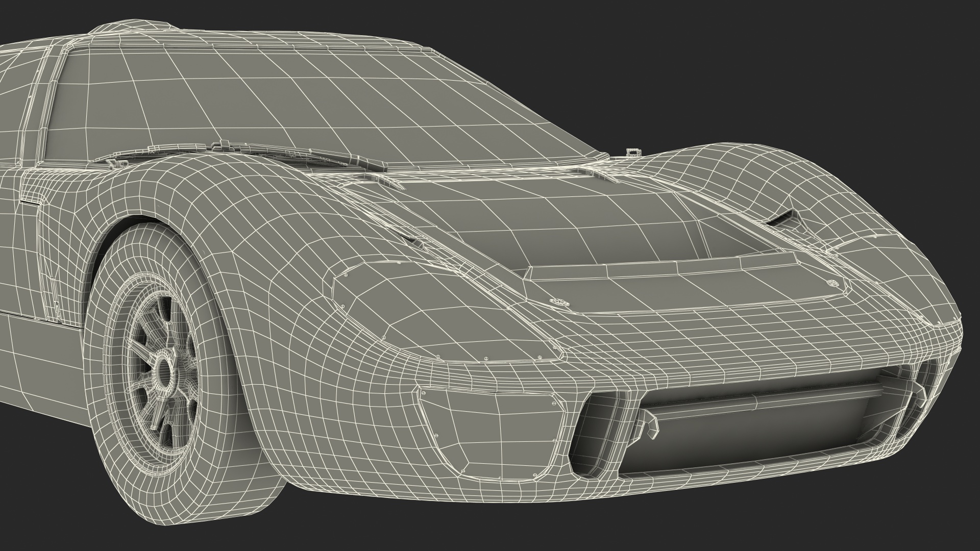 3D model Ford GT40 Racing Car Blue