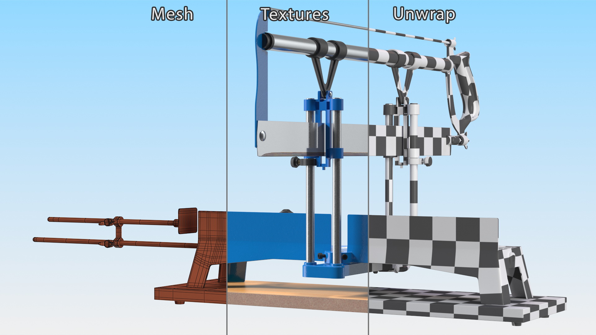 3D model Precision Hand Saw Rigged