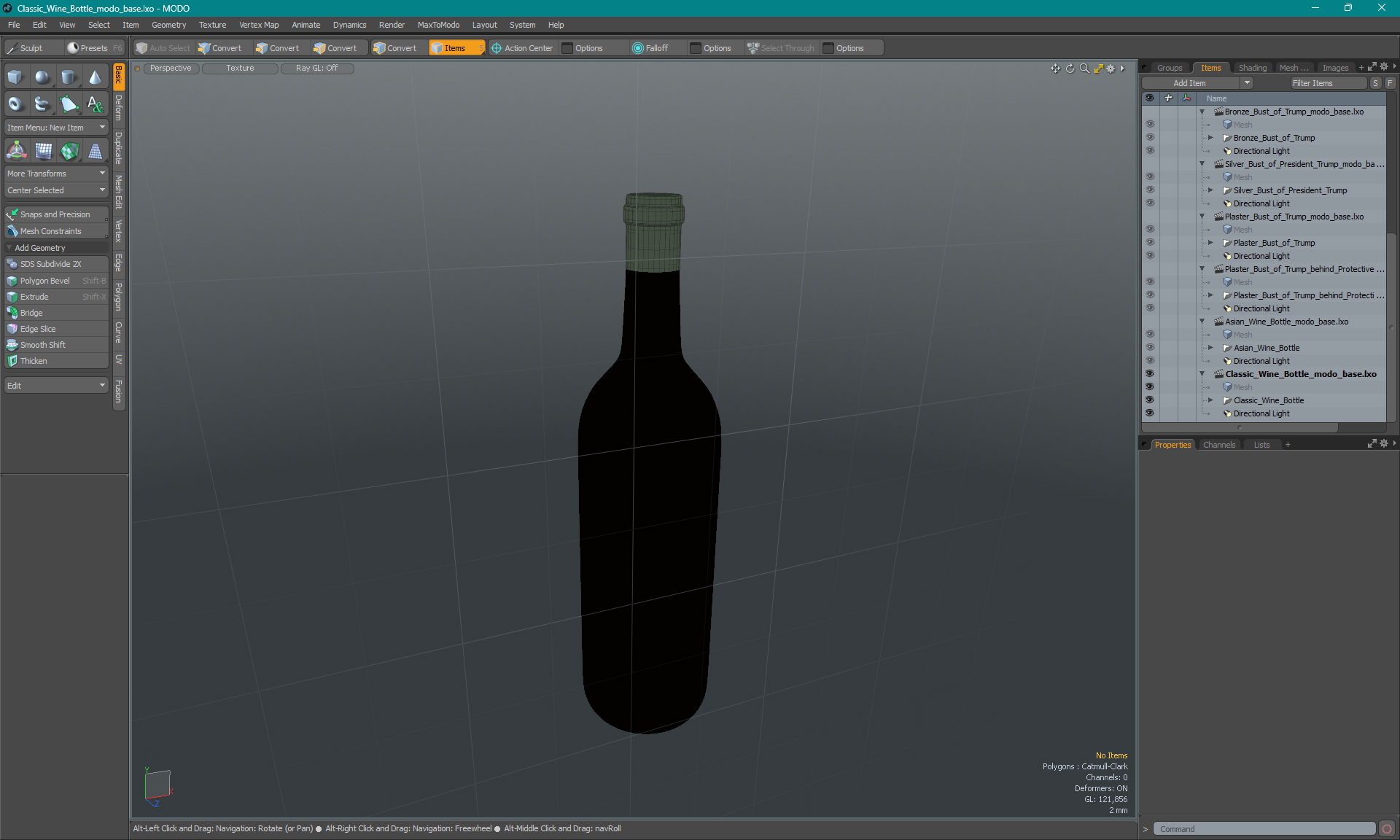 Classic Wine Bottle 3D model