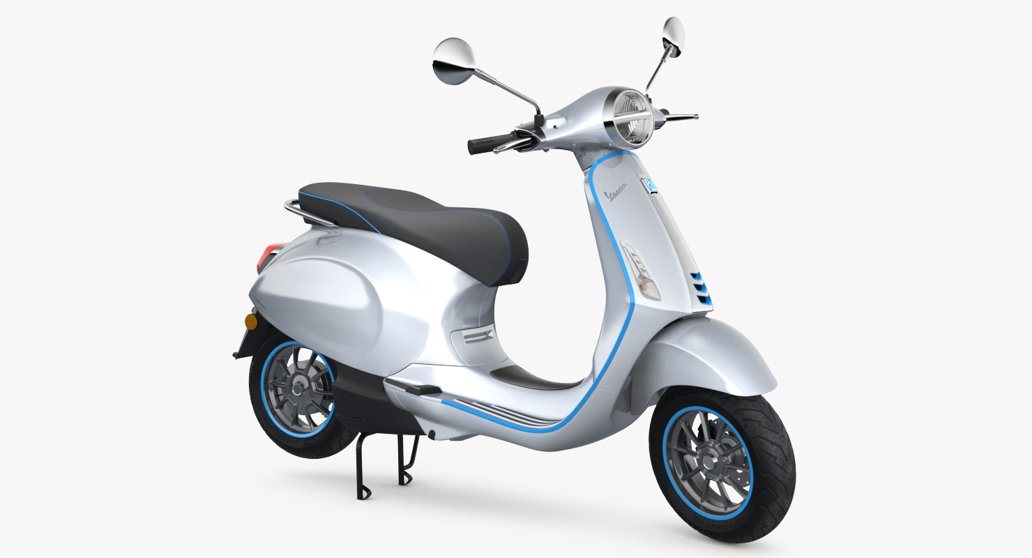 3D model Vespa Elettrica 2019 Scooter Rigged