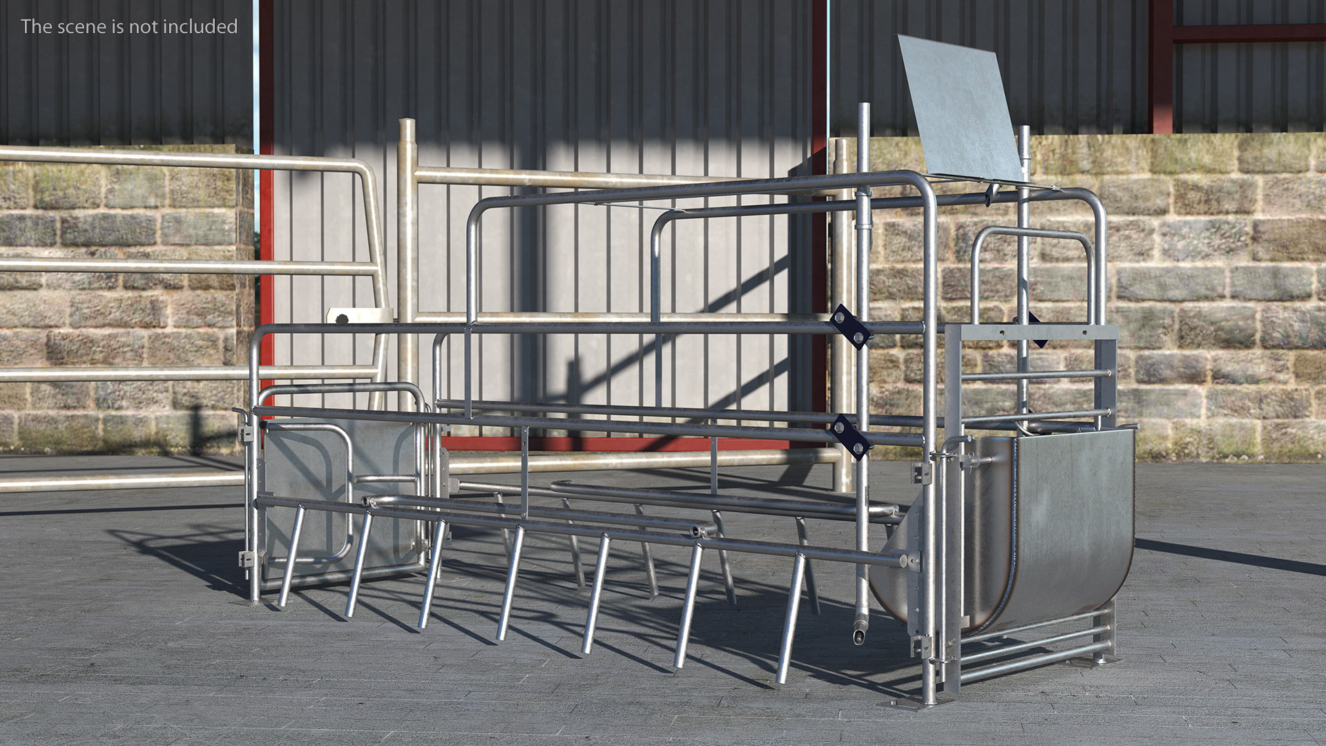 3D model Sow Farrowing Crate Empty