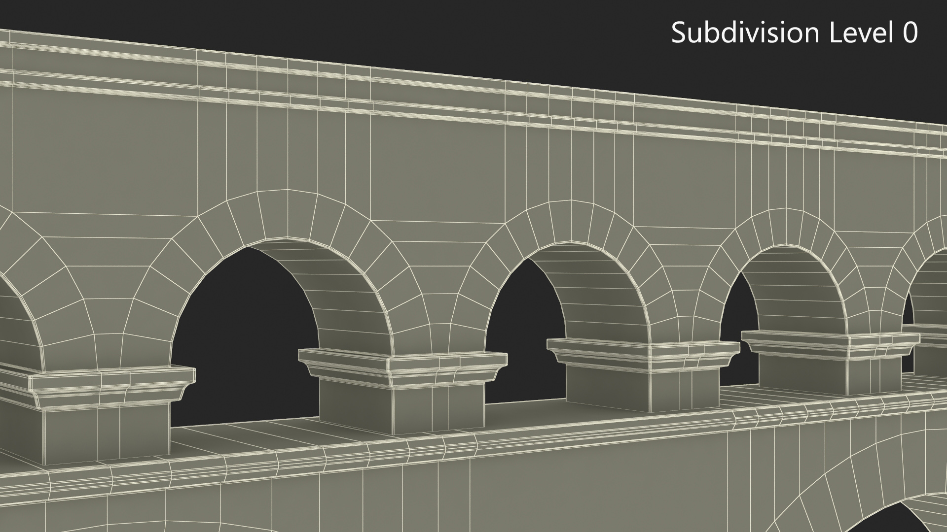 Ancient Single Level Aqueduct 3D model