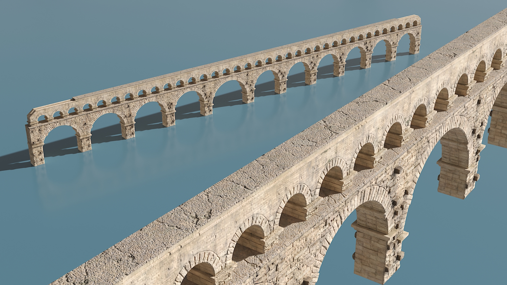 Ancient Single Level Aqueduct 3D model