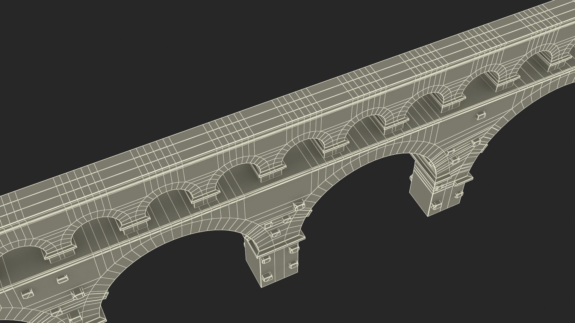 Ancient Single Level Aqueduct 3D model