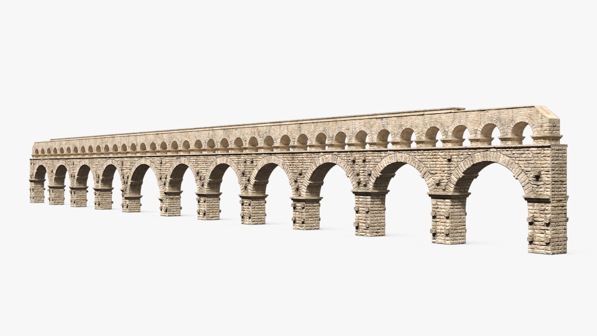 Ancient Single Level Aqueduct 3D model