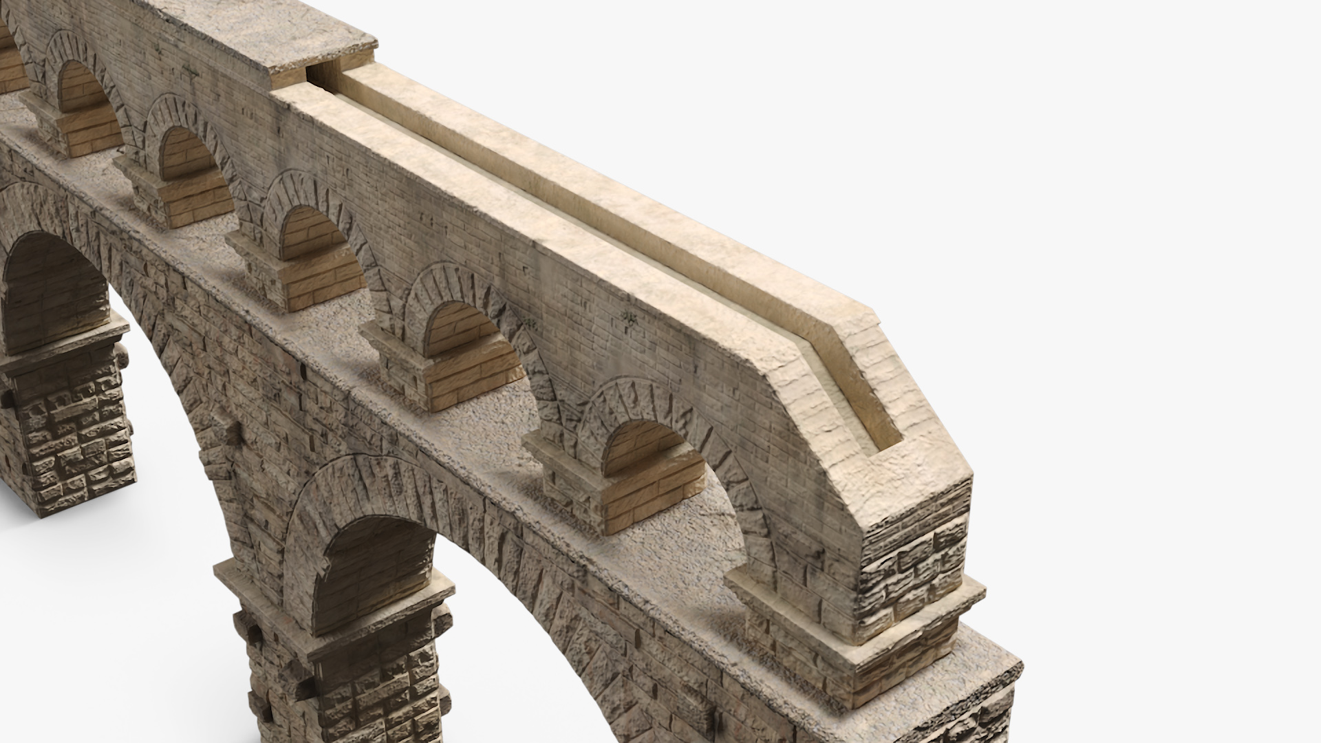 Ancient Single Level Aqueduct 3D model