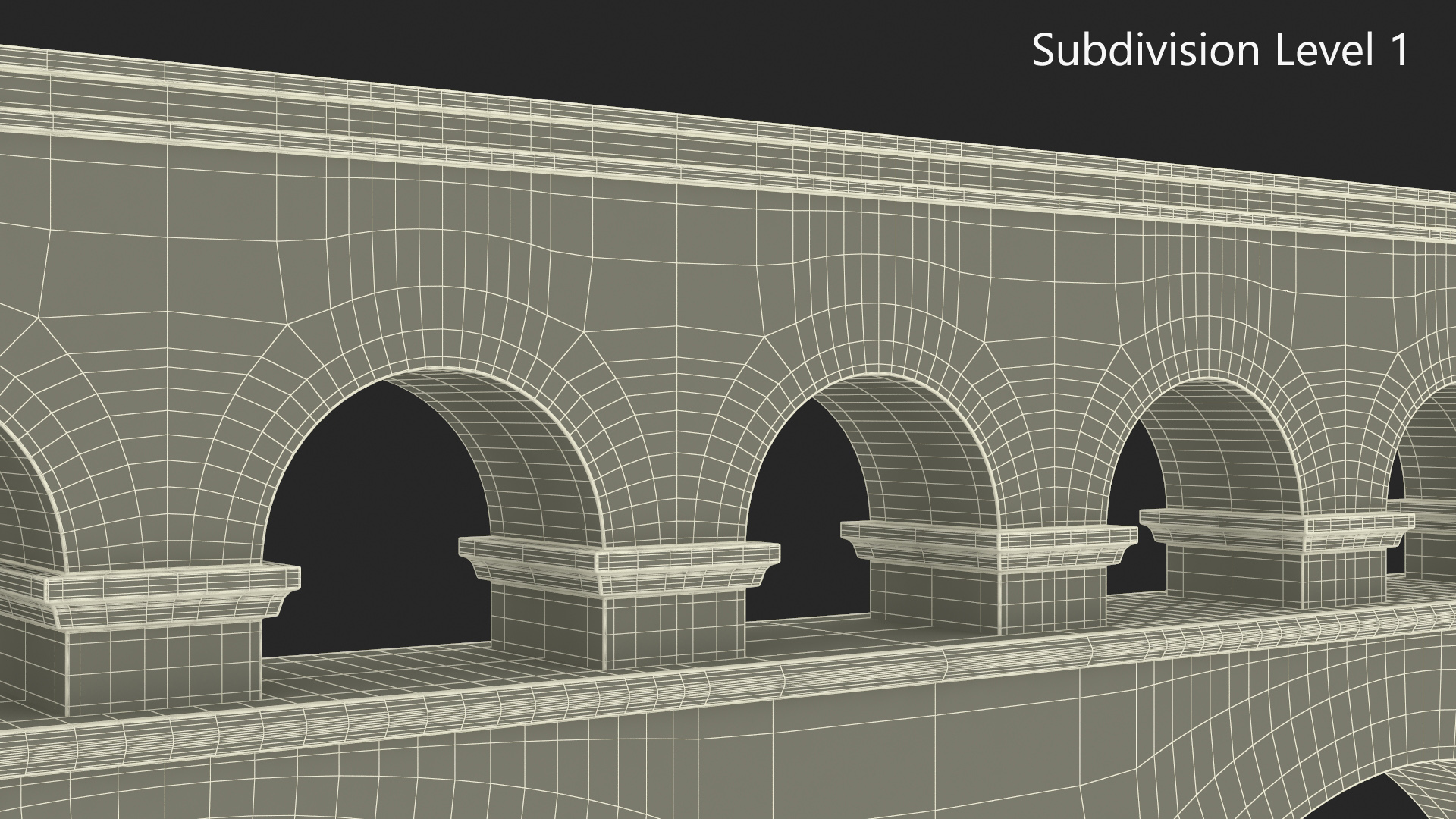 Ancient Single Level Aqueduct 3D model