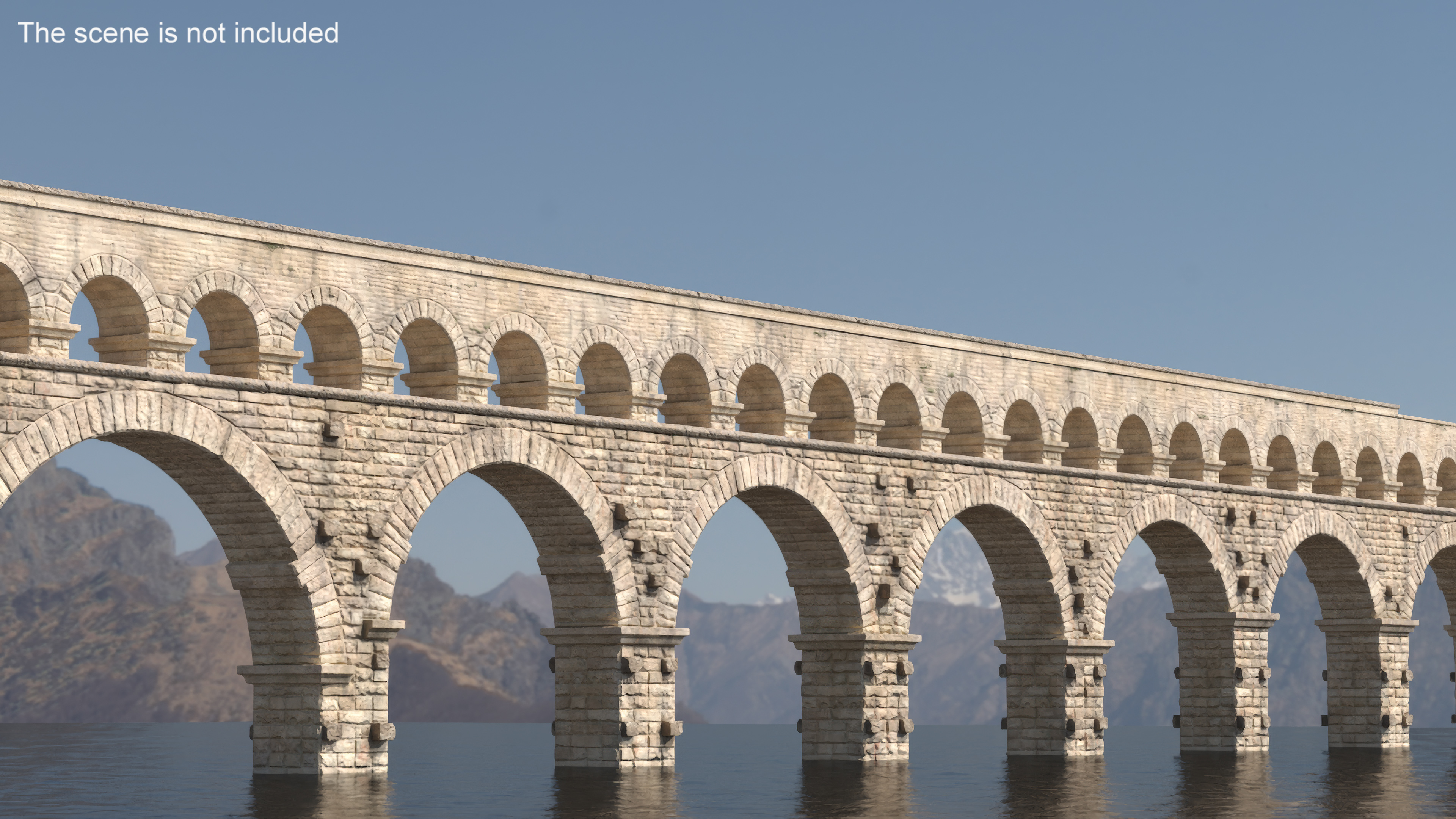 Ancient Single Level Aqueduct 3D model