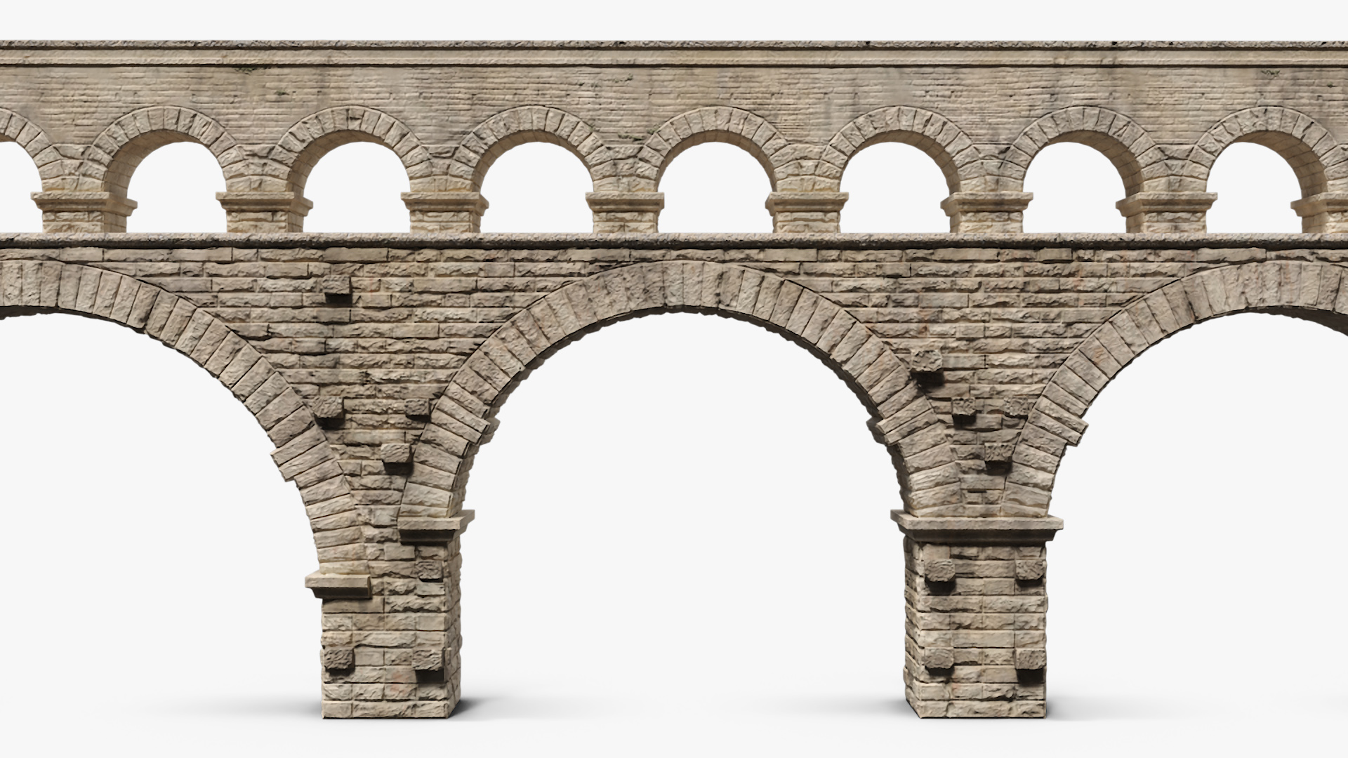 Ancient Single Level Aqueduct 3D model