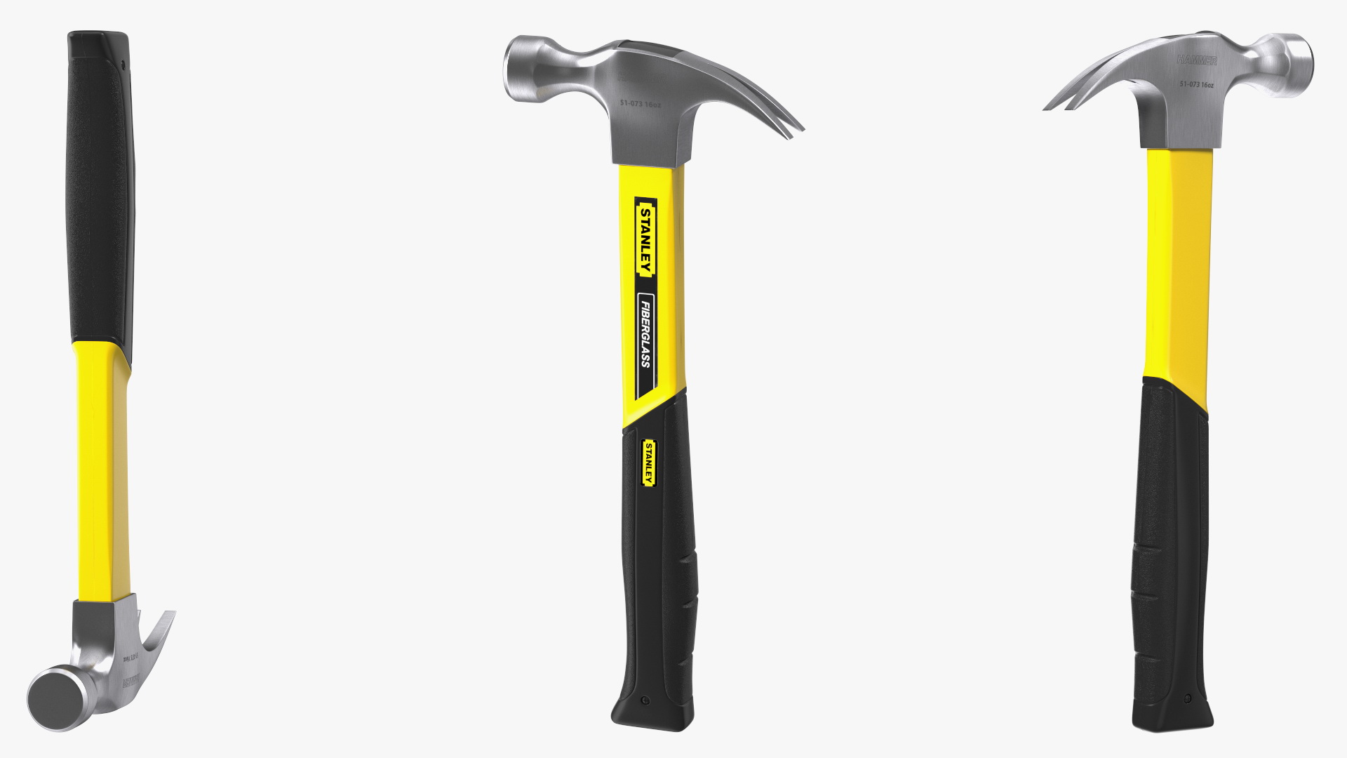 Hammer Stanley with Fiberglass Handle 3D