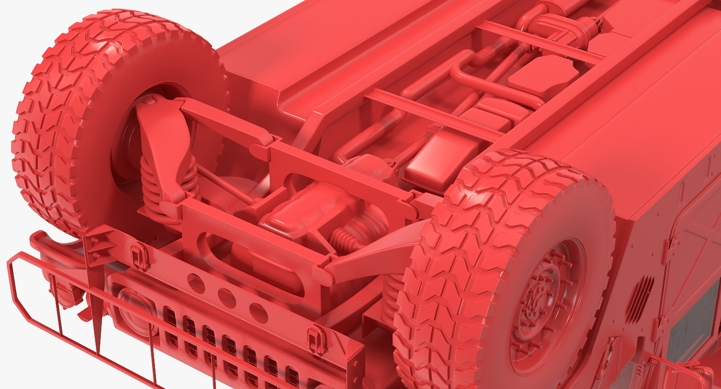 HMMWV M998 Equipped with Avenger Camo Rigged 3D model