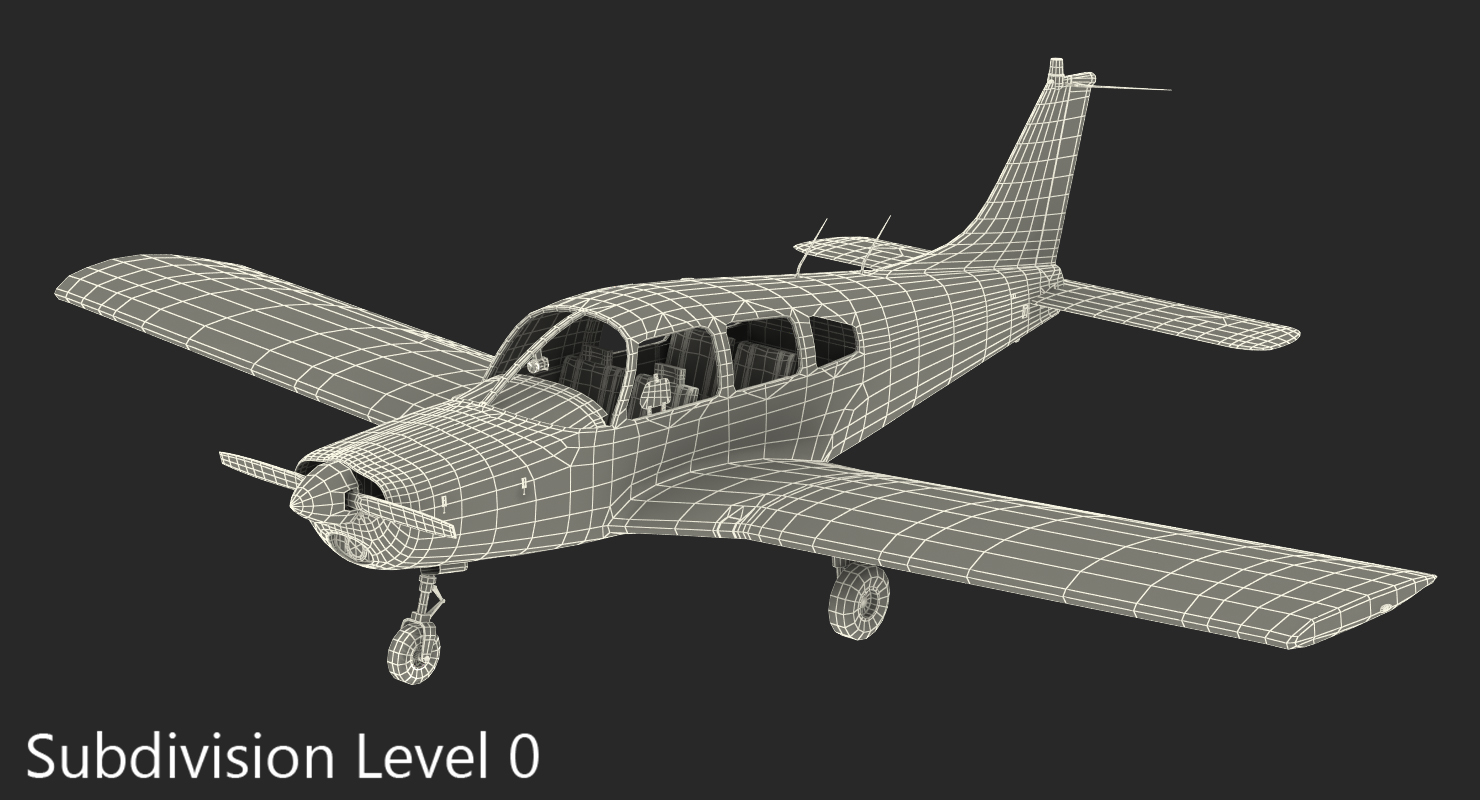 Civil Utility Aircraft Piper PA 28 161 Cherokee 3D