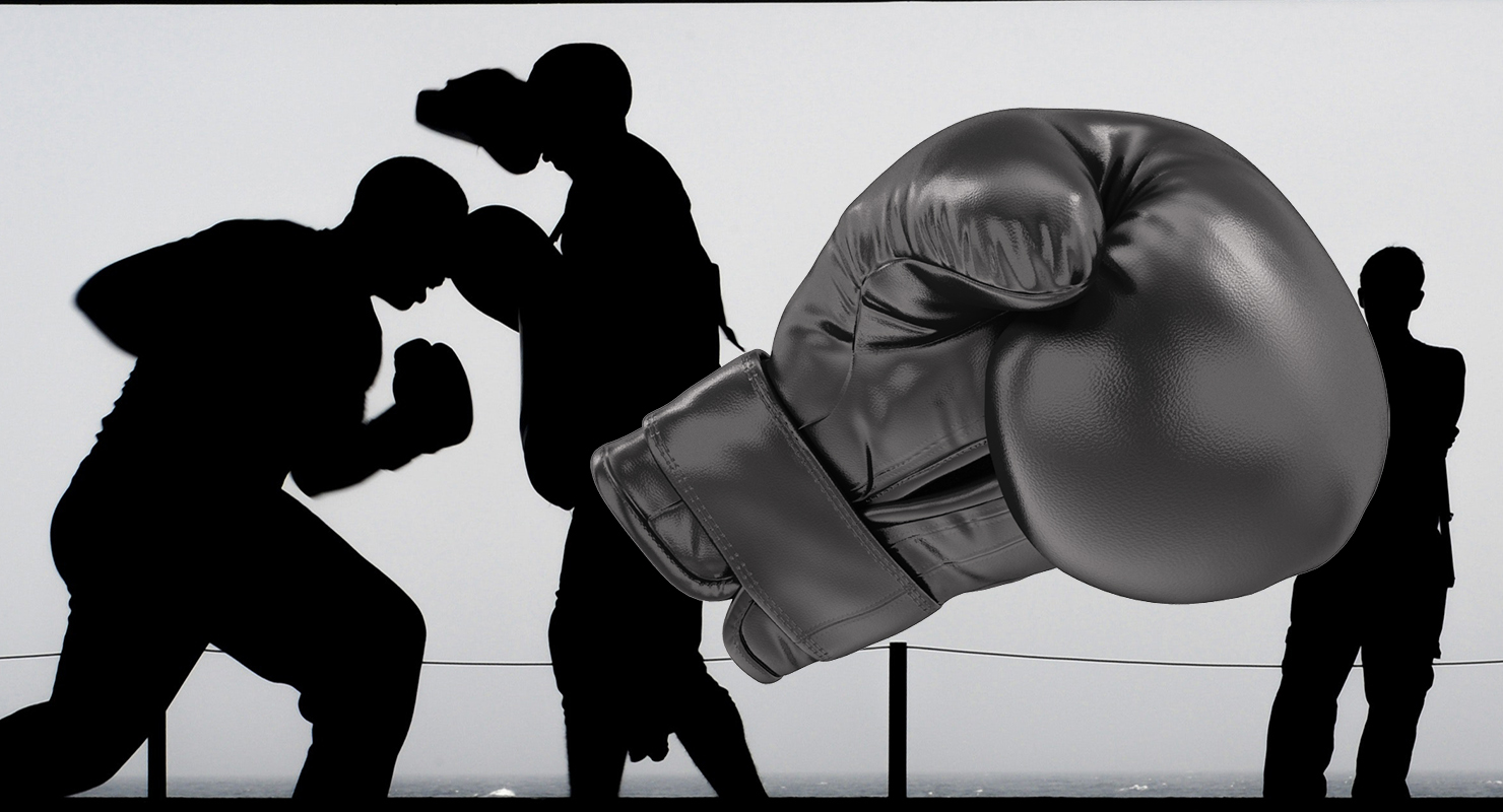 Boxing Glove Black Clenched Fist 3D