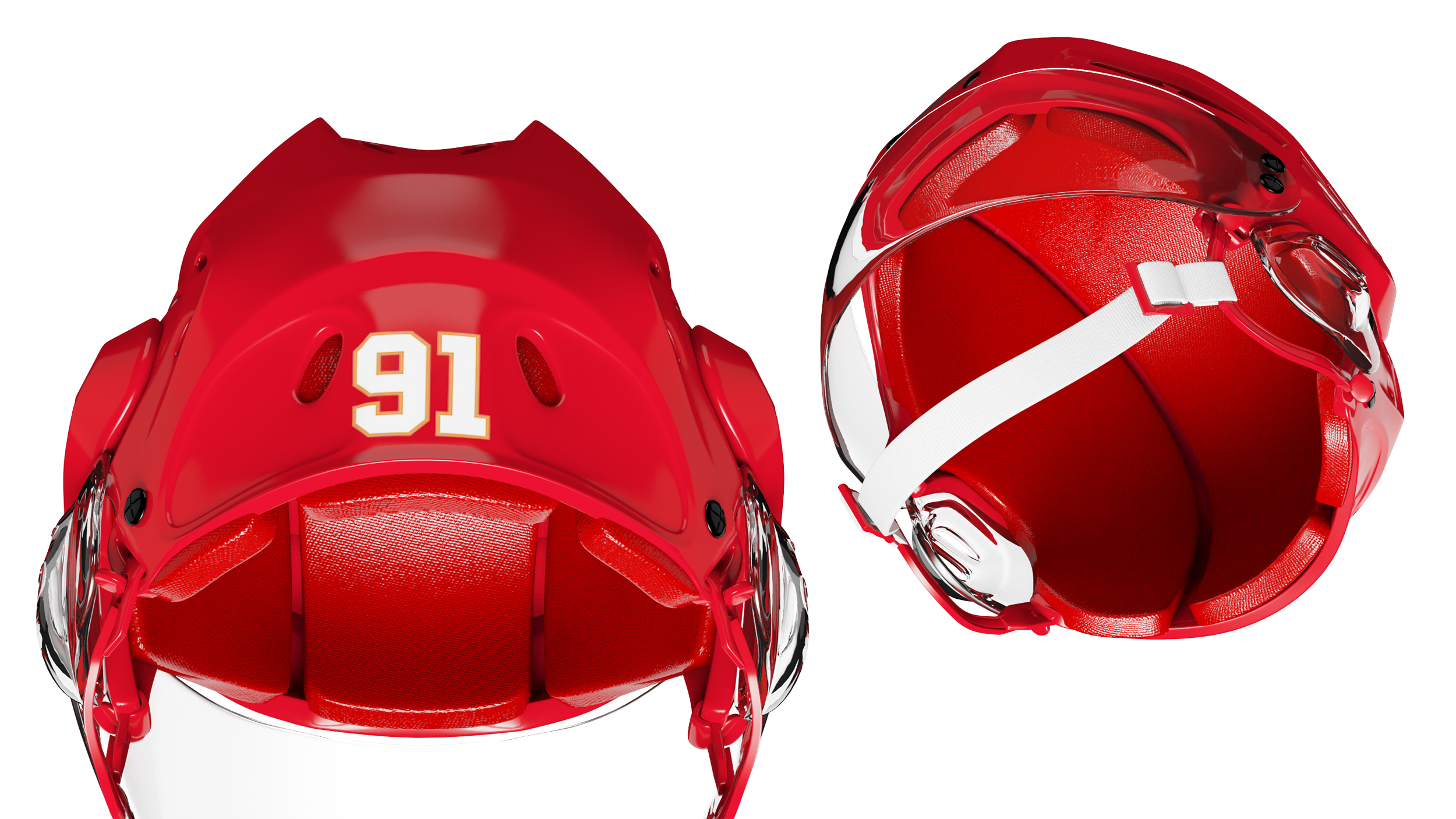 3D Hockey Helmet Calgary Flames model