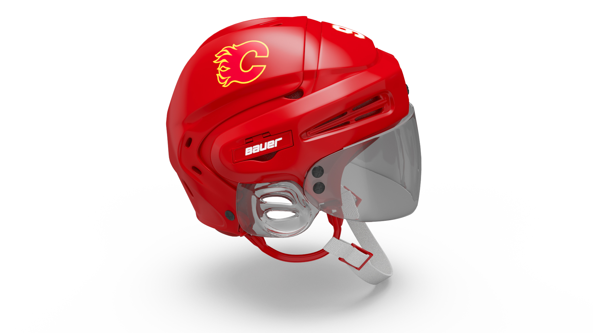 3D Hockey Helmet Calgary Flames model