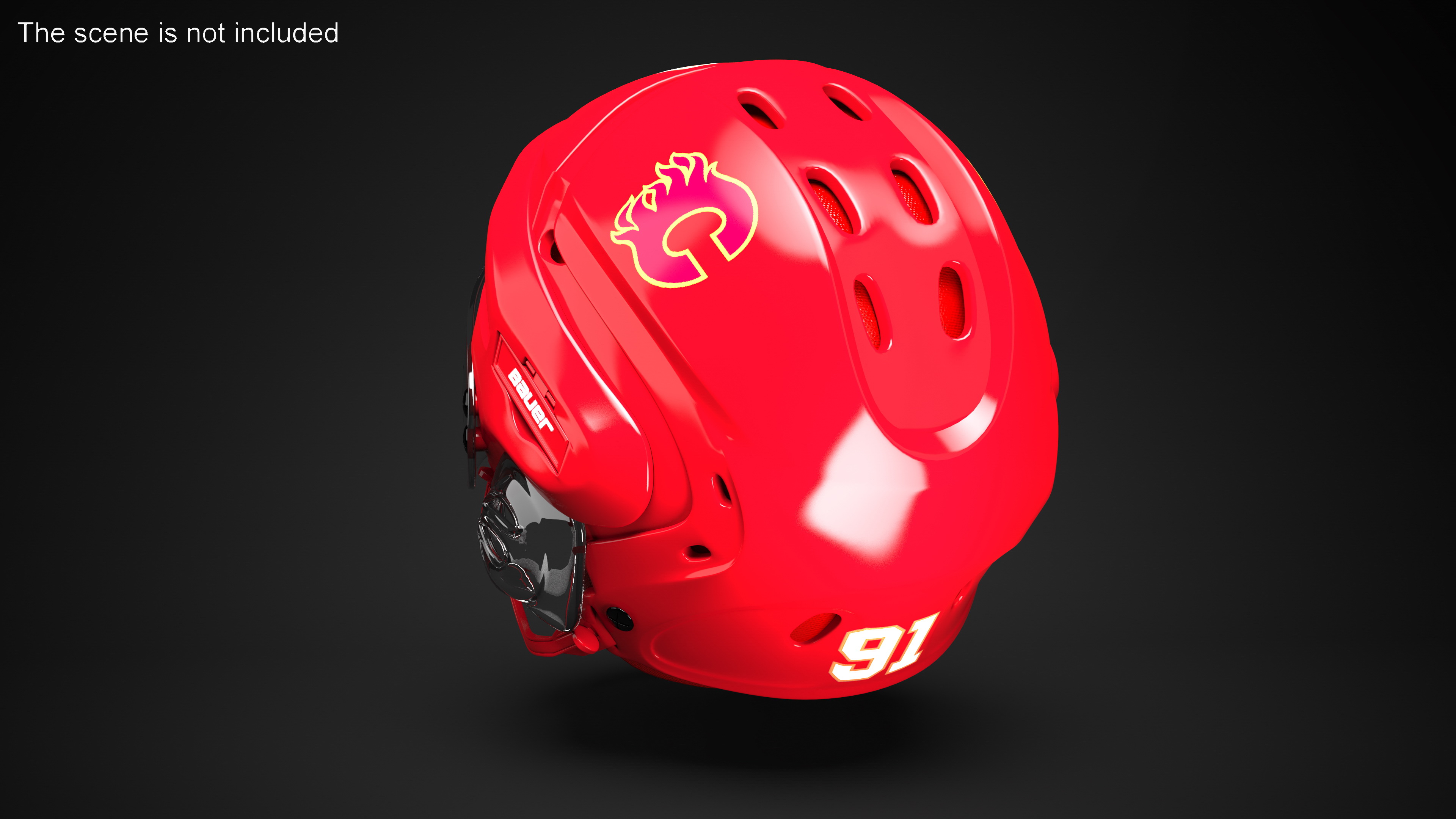 3D Hockey Helmet Calgary Flames model