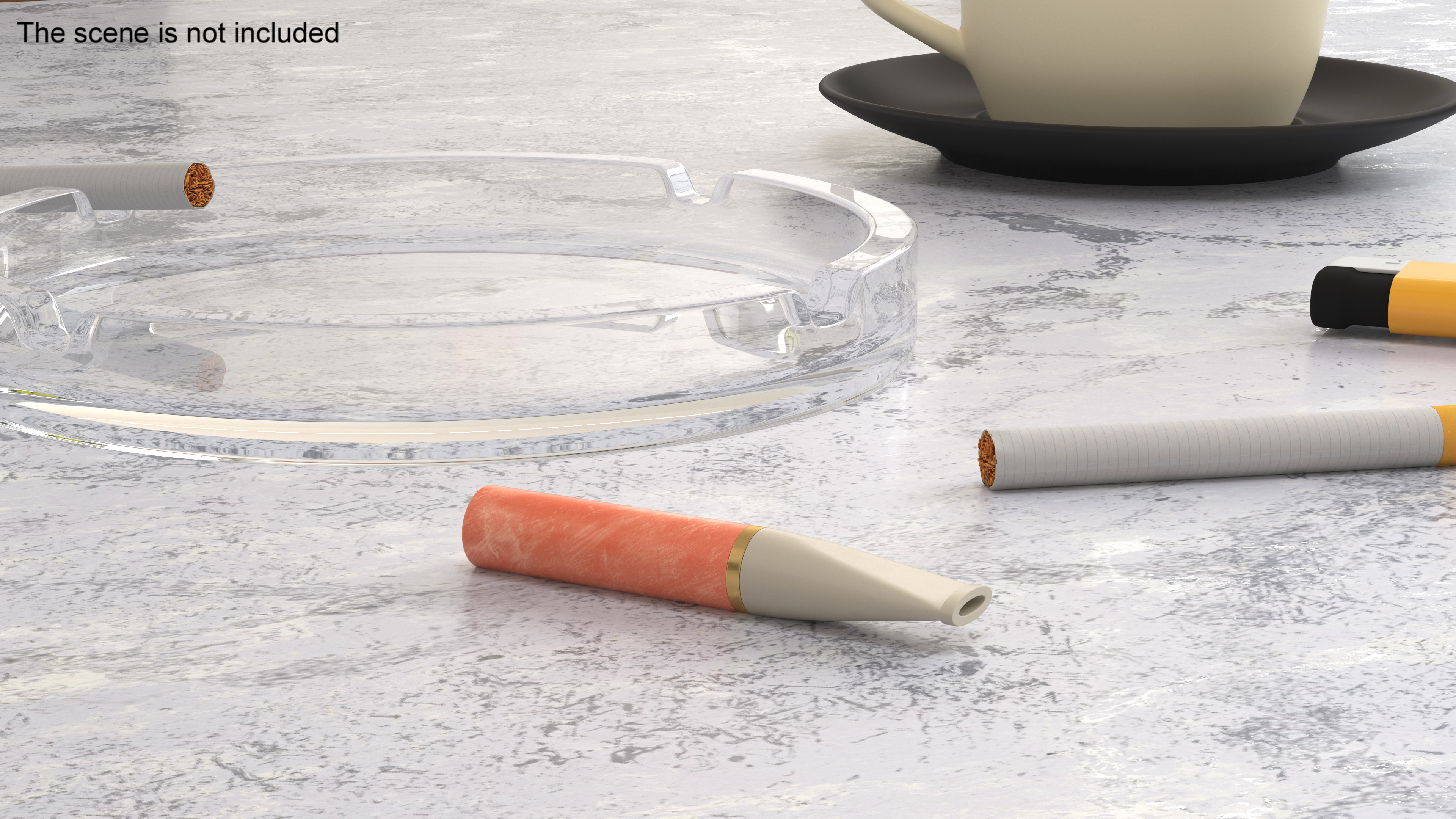 3D Short Cigarette Holder Light model