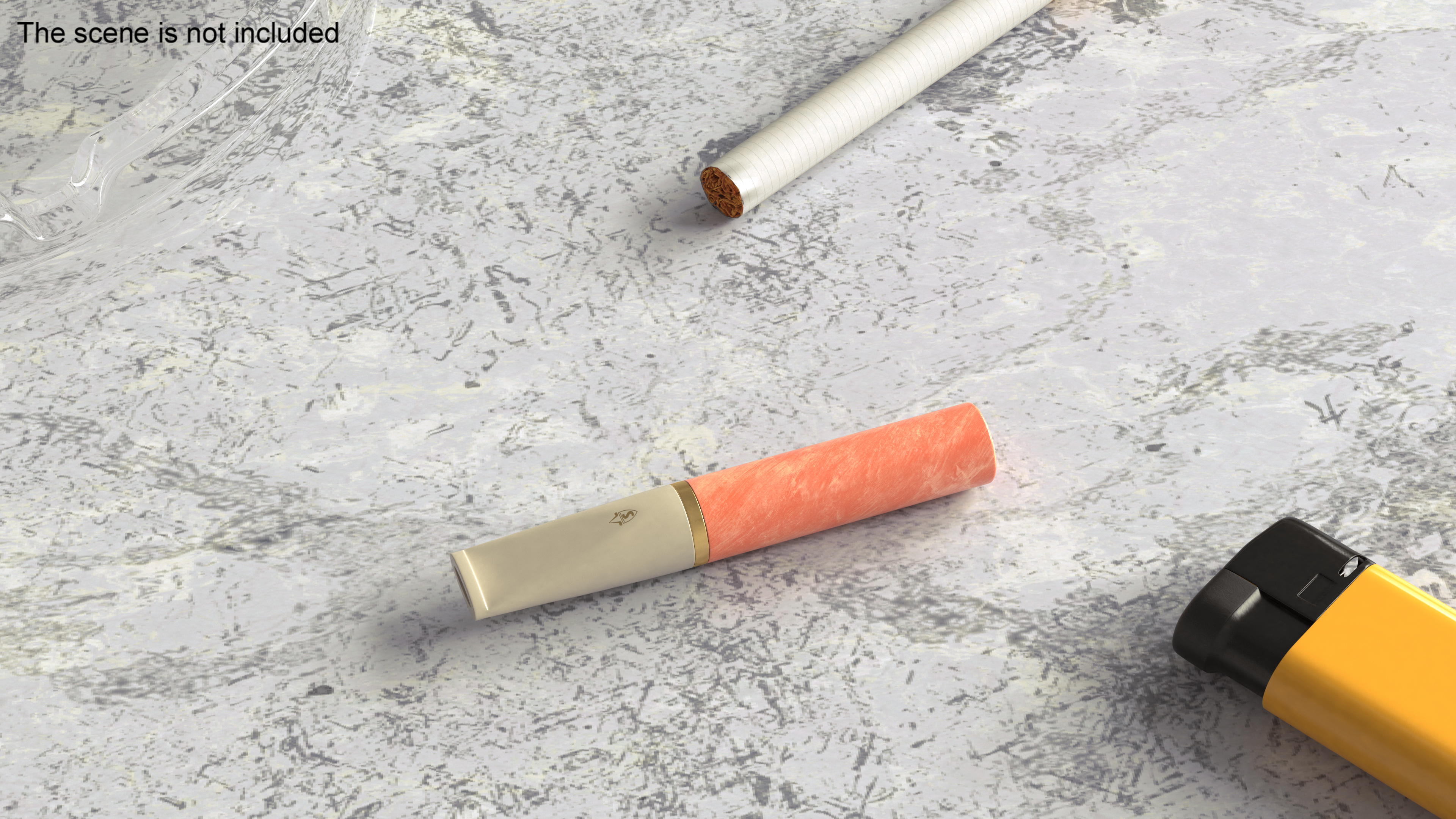 3D Short Cigarette Holder Light model