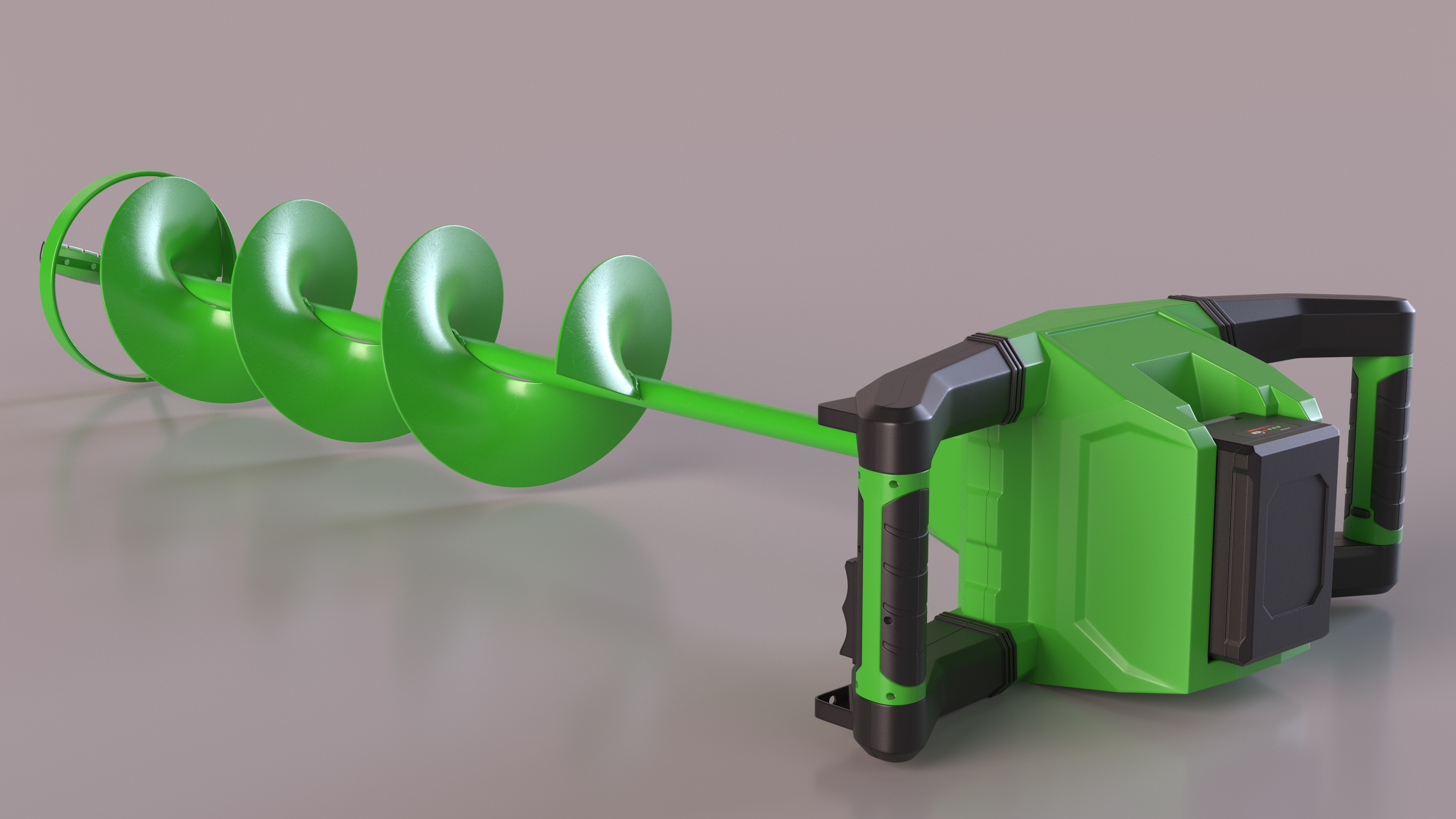 Electric Ice Auger Green 3D model