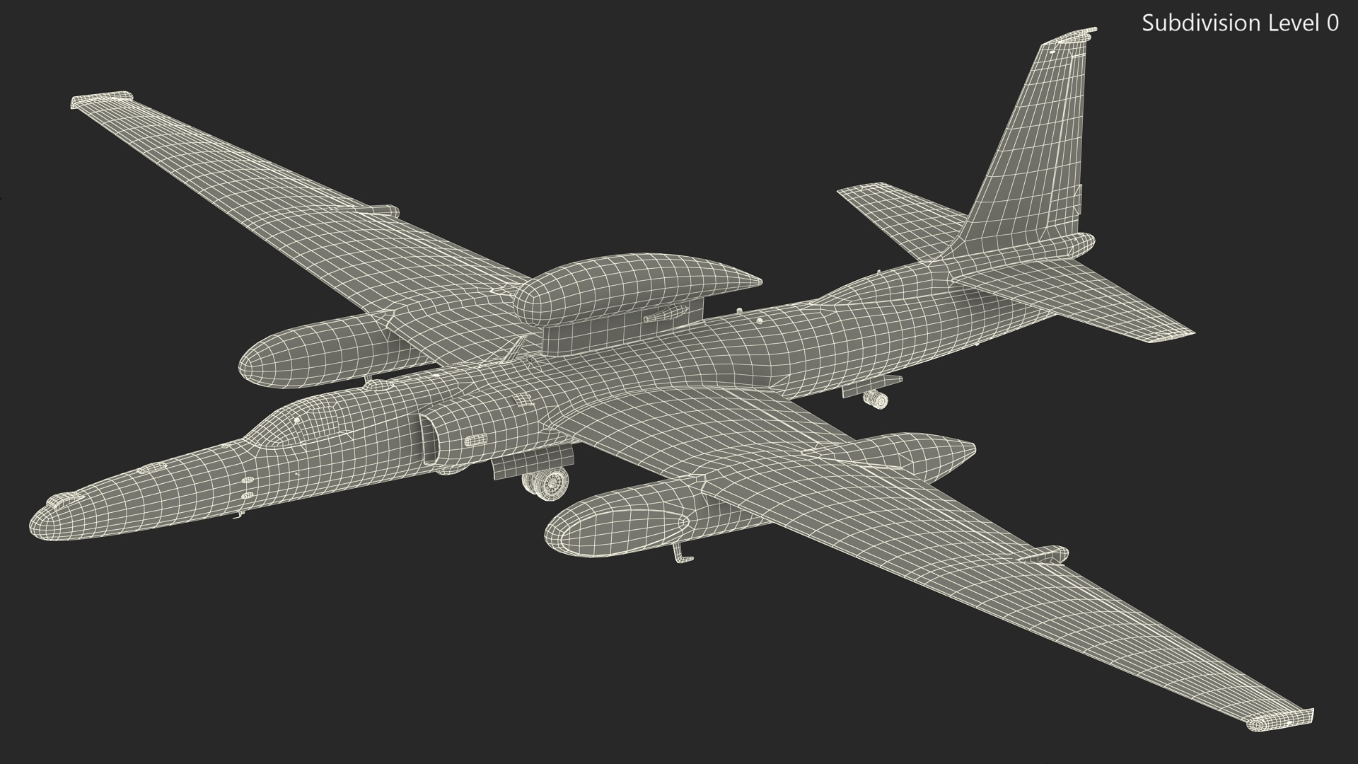 3D model Lockheed U_2 Dragon Lady Aircraft Rigged