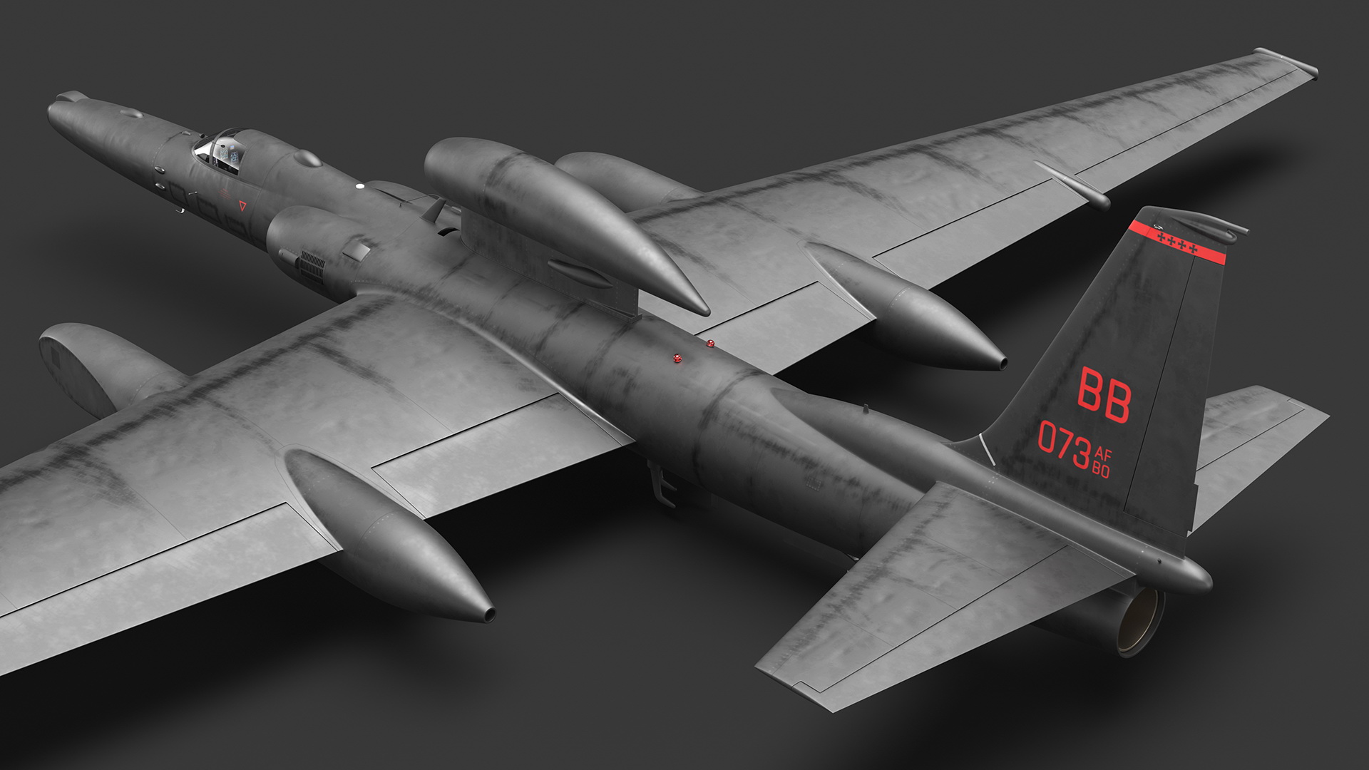 3D model Lockheed U_2 Dragon Lady Aircraft Rigged