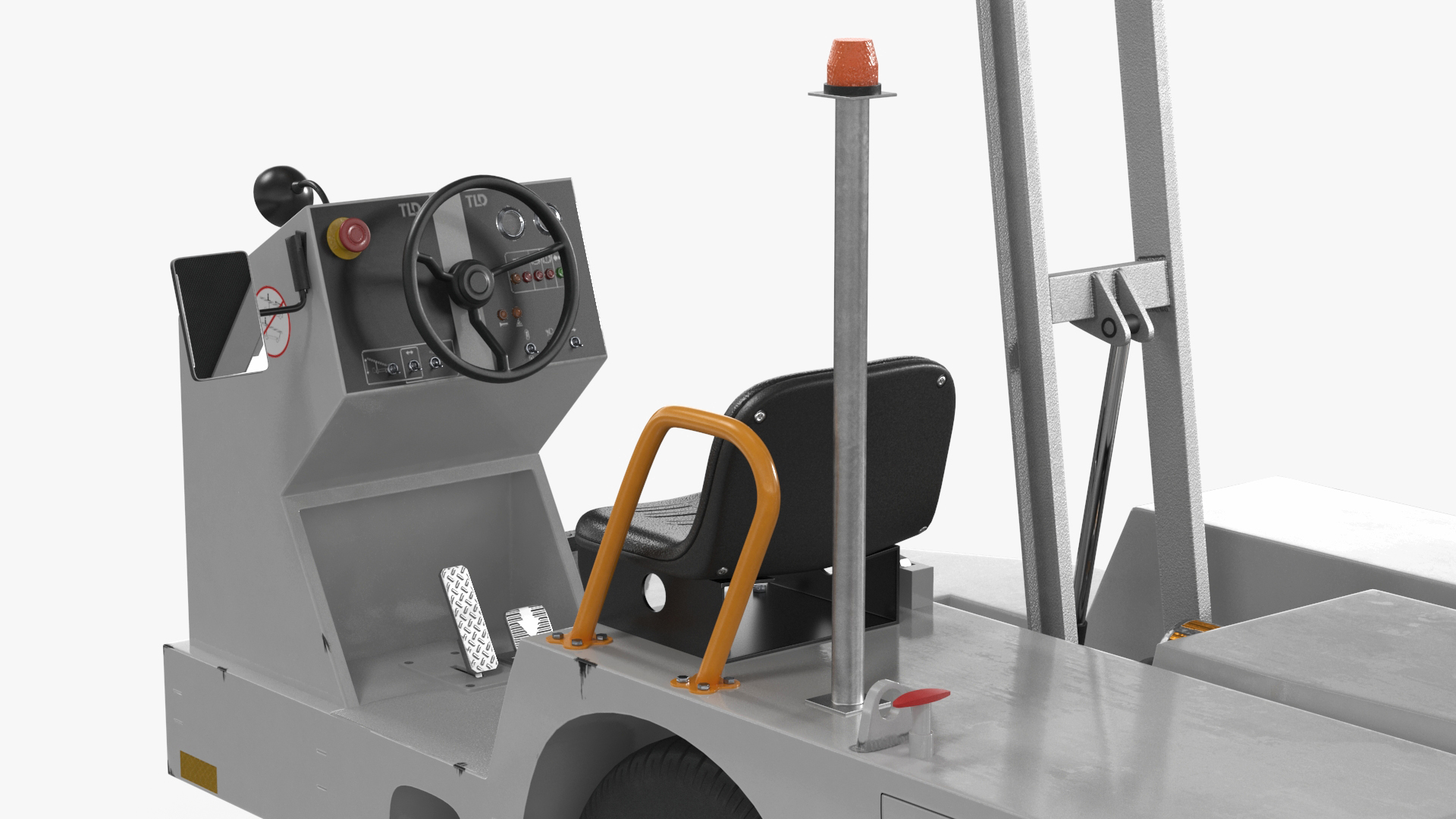 Airport Baggage Convey Tractor Belt Loader Rigged 3D model