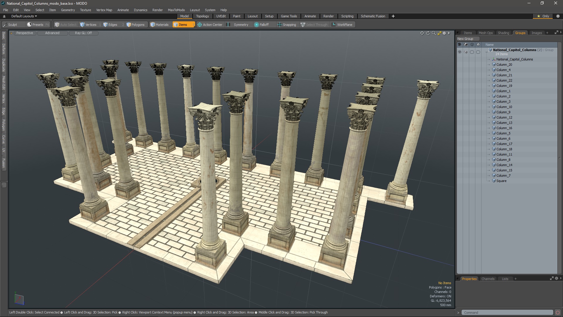 National Capitol Columns 3D model