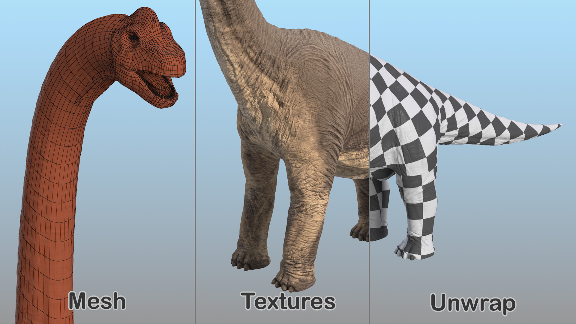 Brachiosaurus Standing Pose 3D