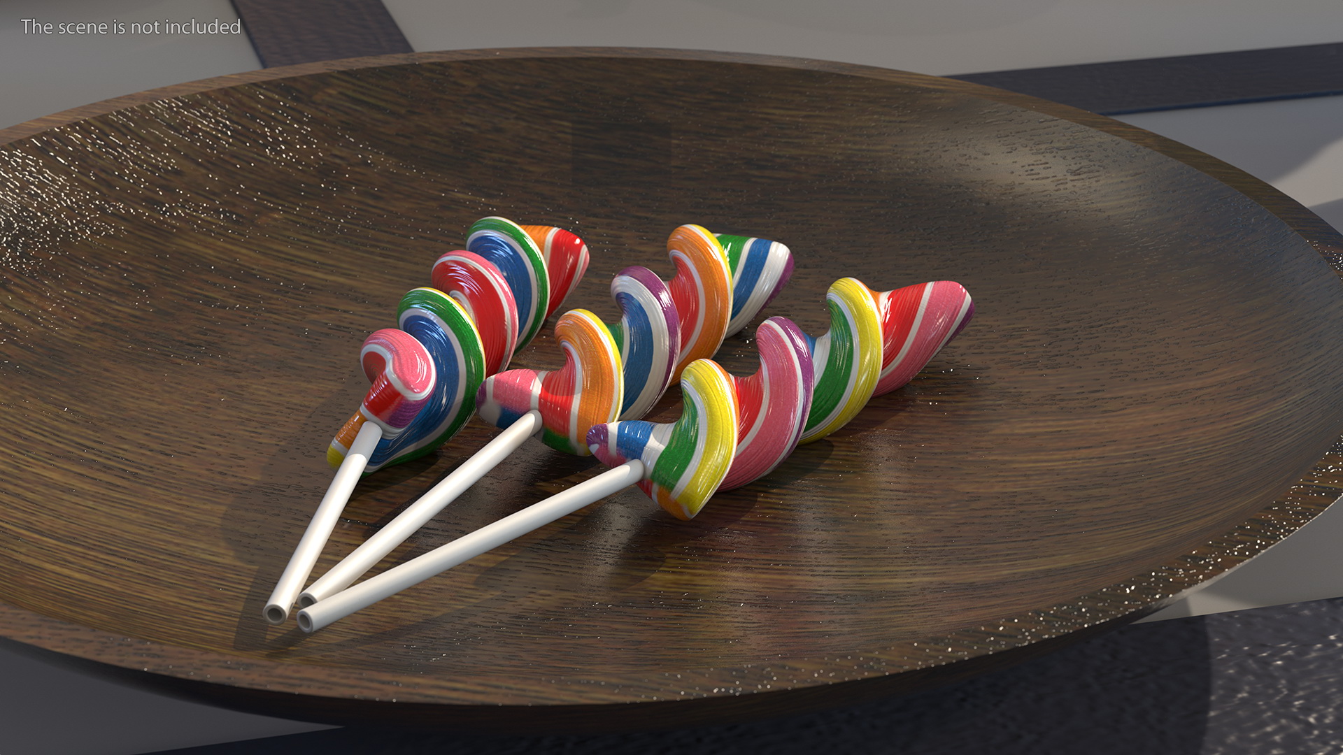 3D Rainbow Twist Lollipop Set