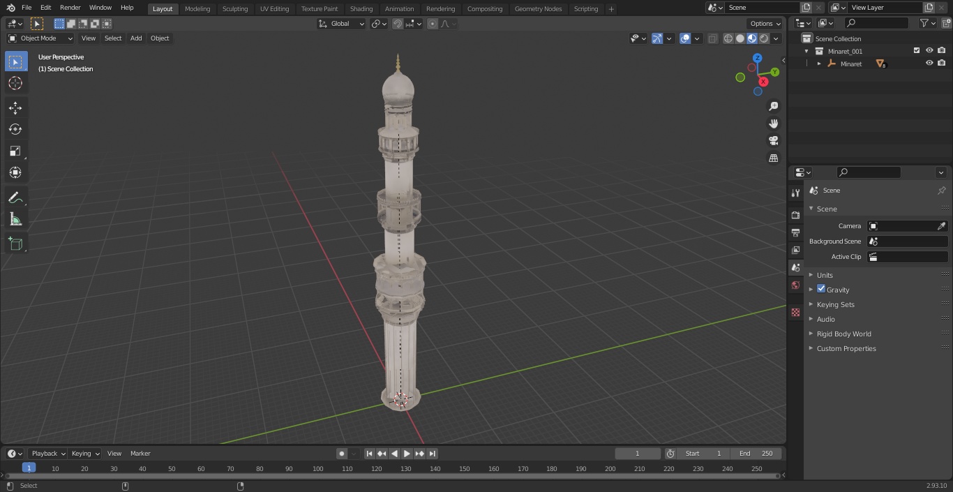 Minaret 3D model