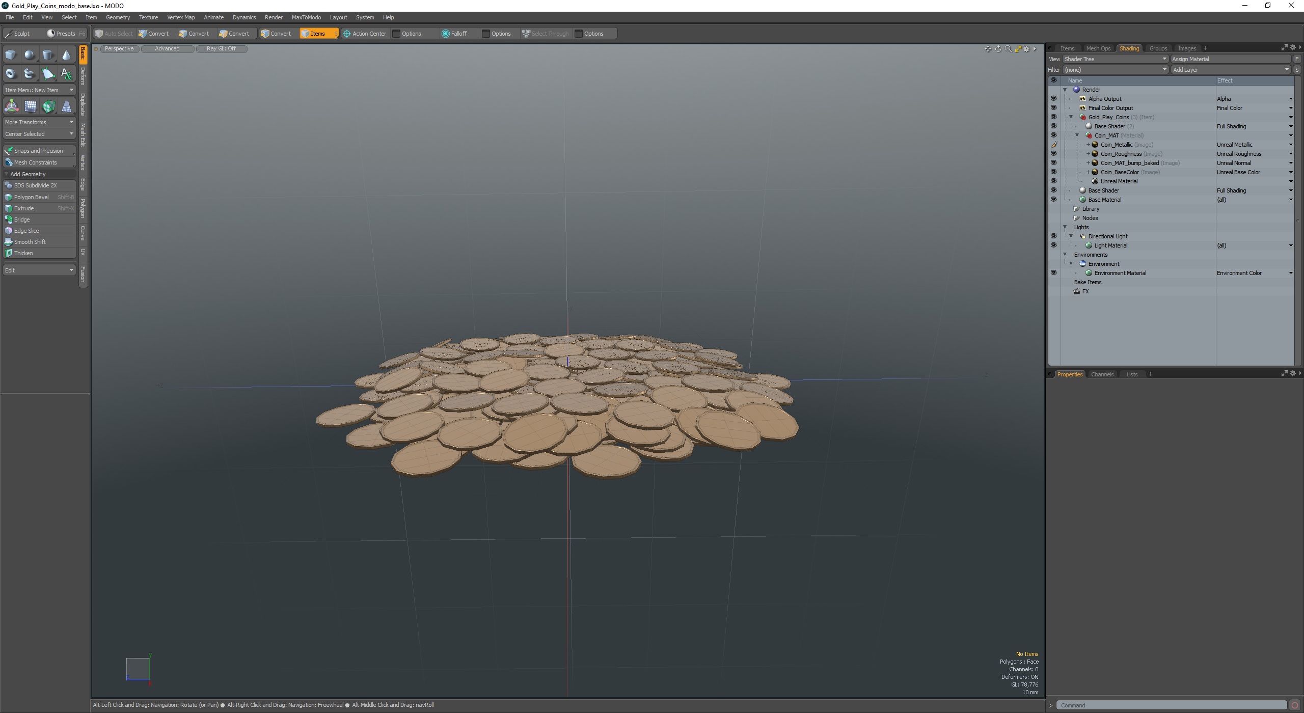 3D model Gold Play Coins