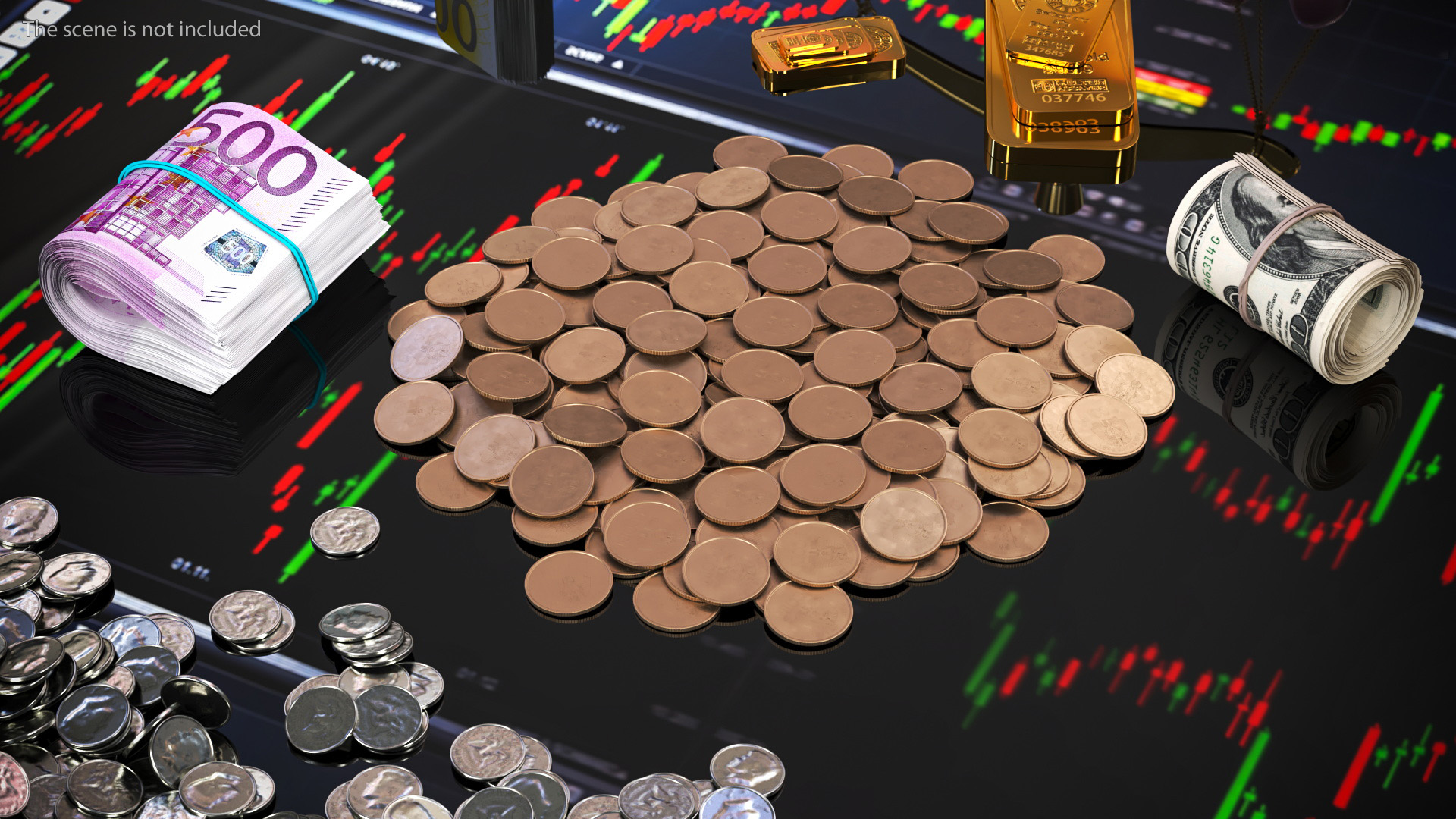 3D model Gold Play Coins