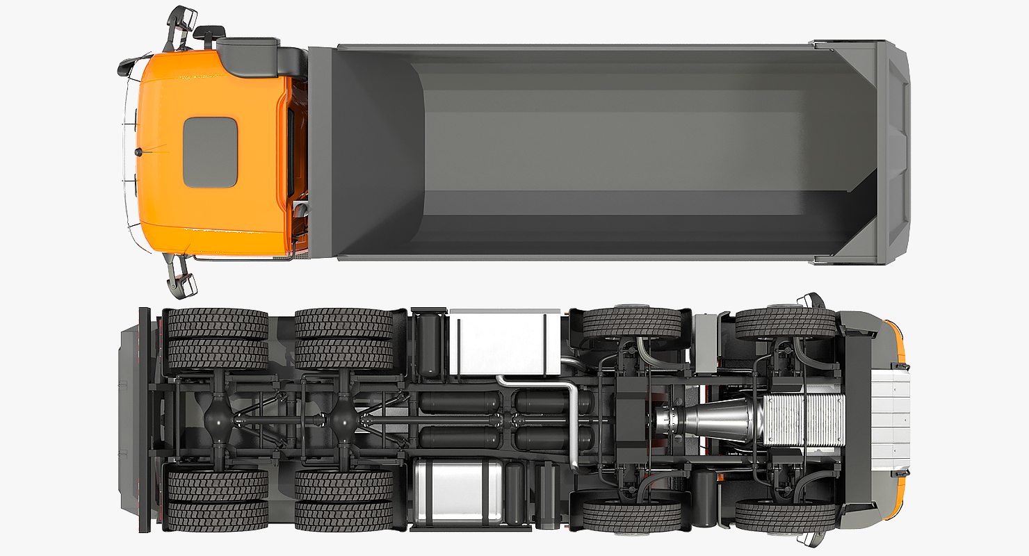 3D Heavy Utility Dump Truck 8X8 model