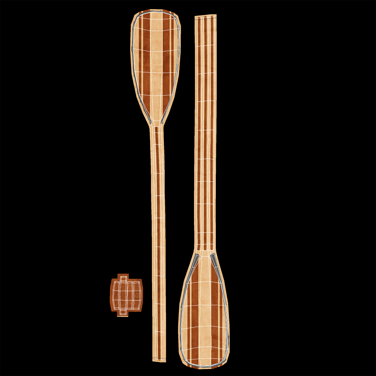 3D Wooden Paddle model