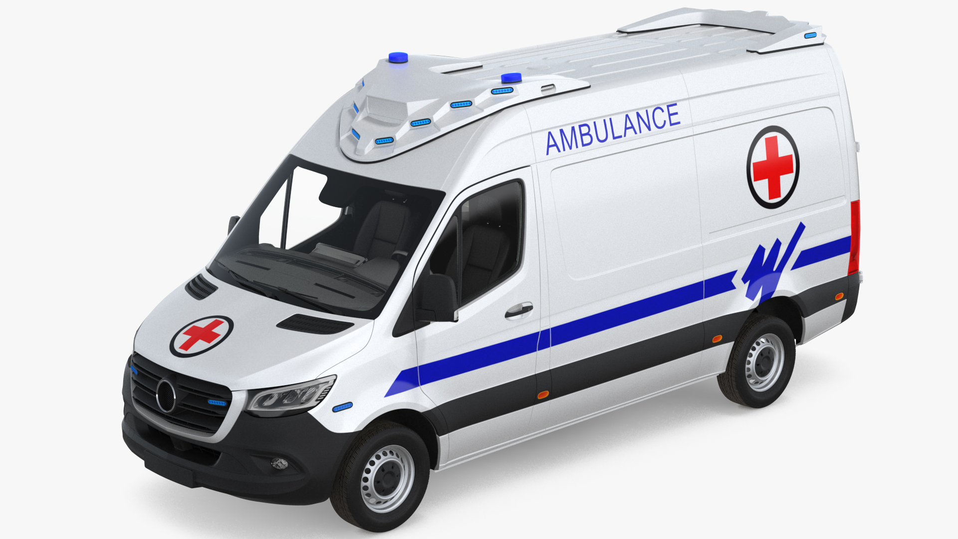 3D Ambulance Van Generic