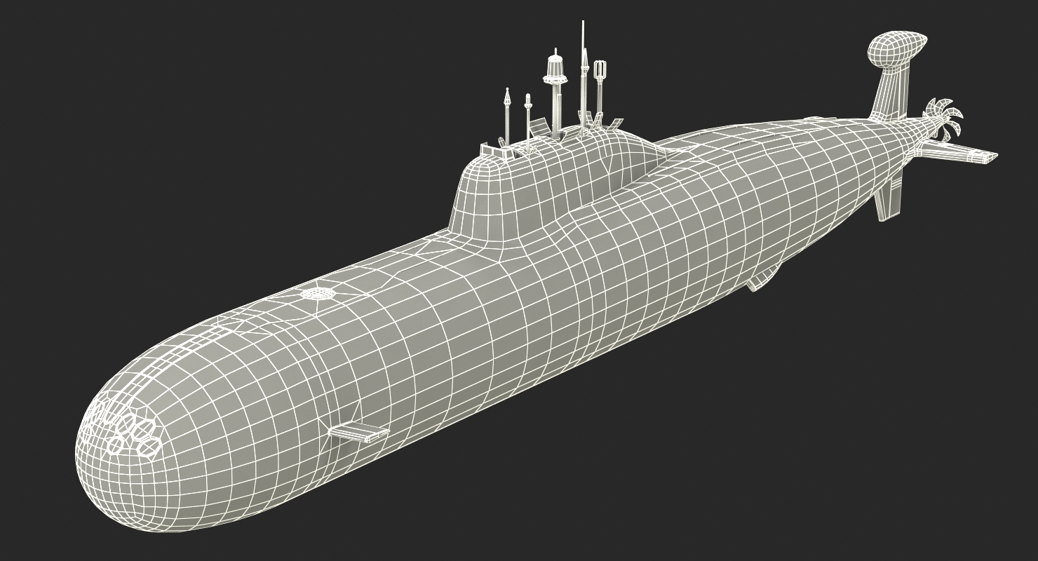 Nuclear Powered Attack Submarine Akula Class 3D model