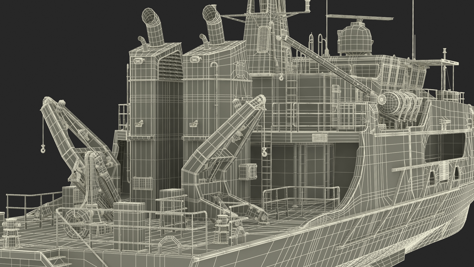 TTS Scarborough CG42 Coast Guard Rigged 3D model