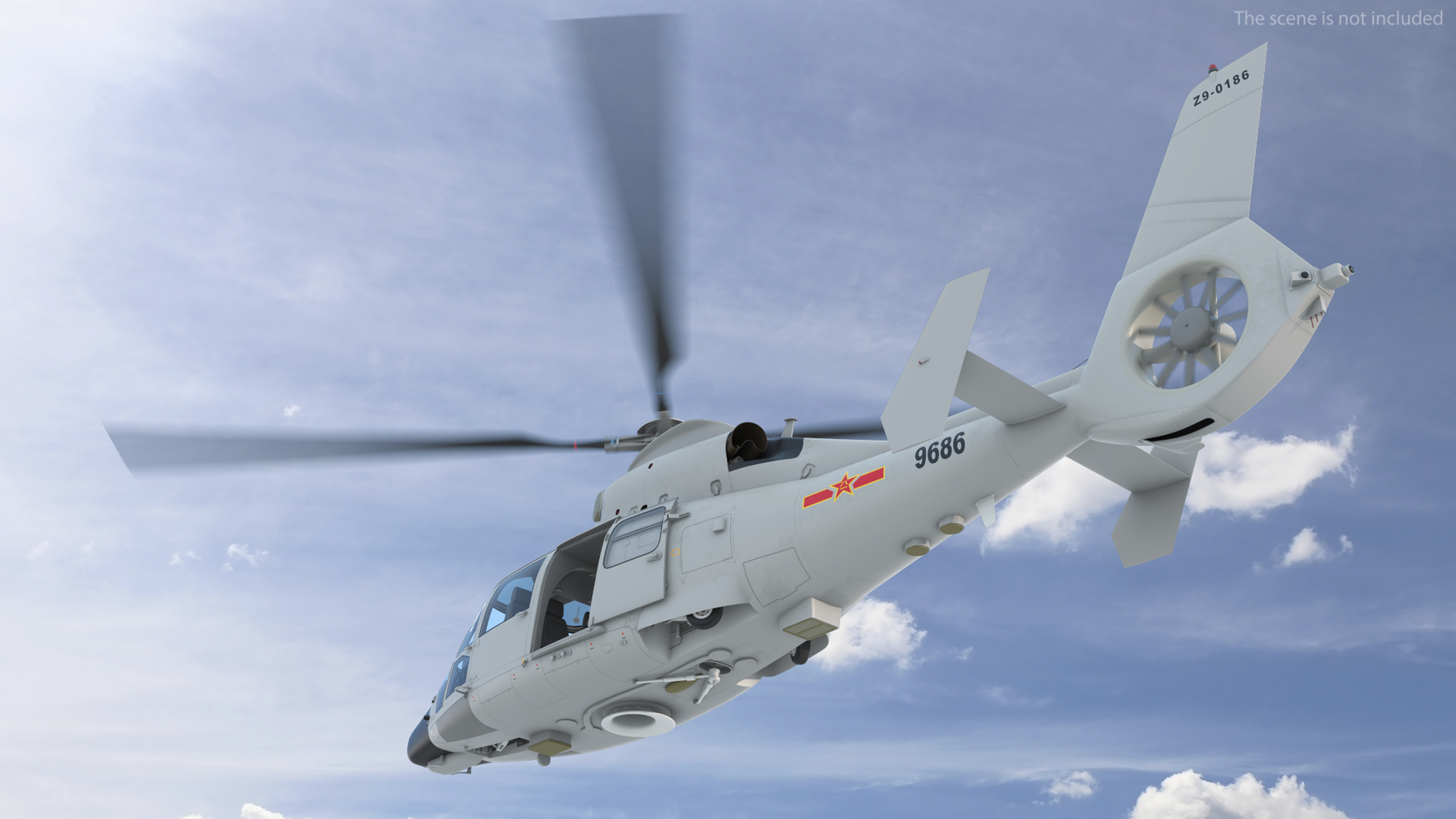 Harbin Z-9 Haitun Rigged 3D model