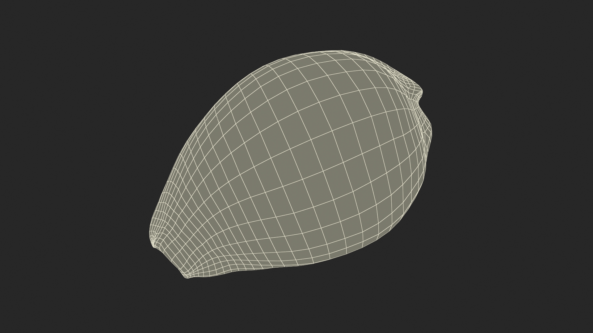 Golden Cowrie Shell 3D model