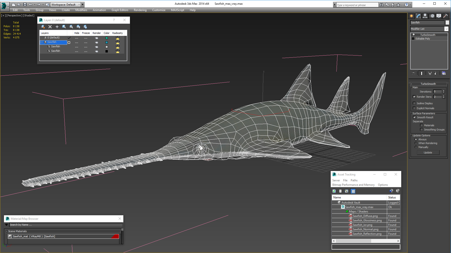 Sawfish 3D model