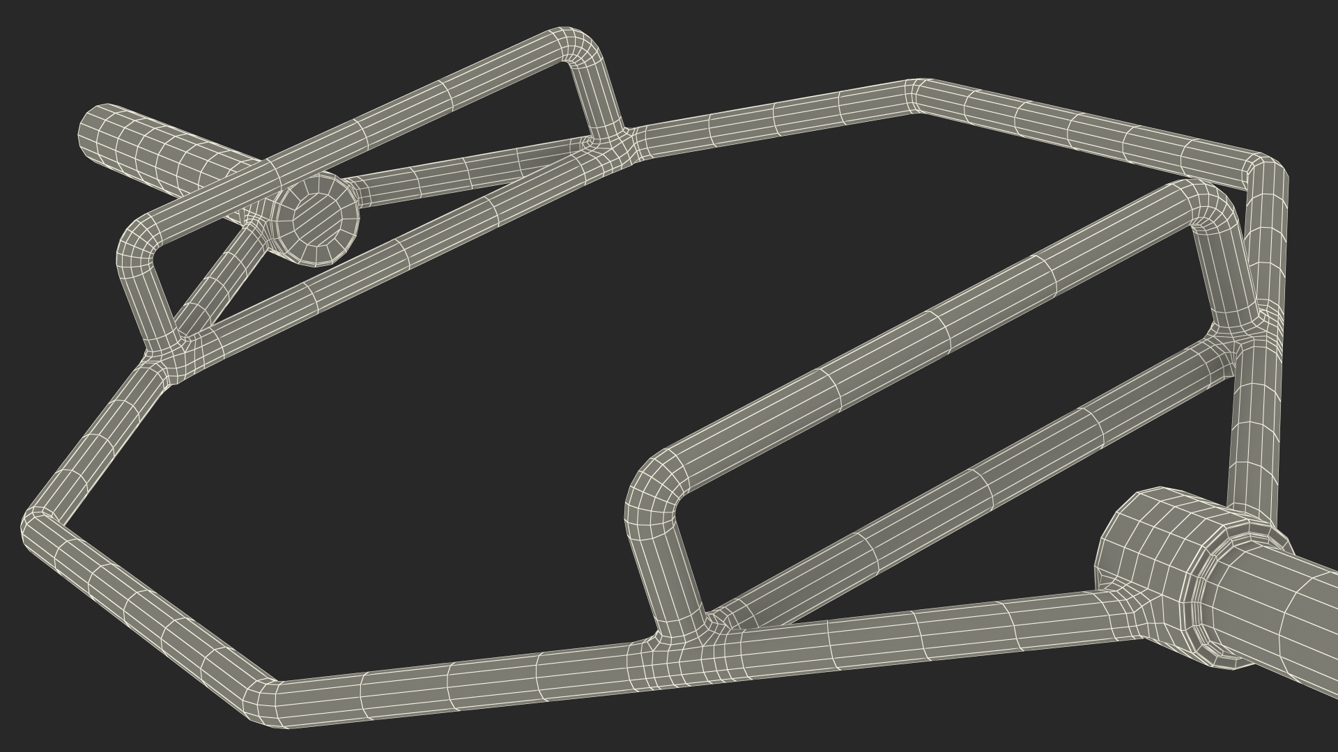 3D model Olympic Hex Weight Lifting Trap Bar