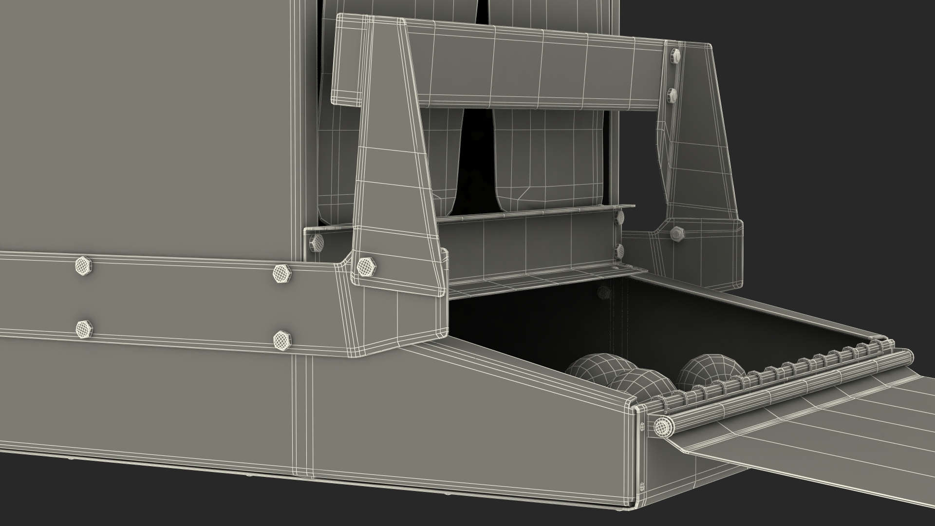 Small Reversible Rollaway Nest Box with Eggs 3D model