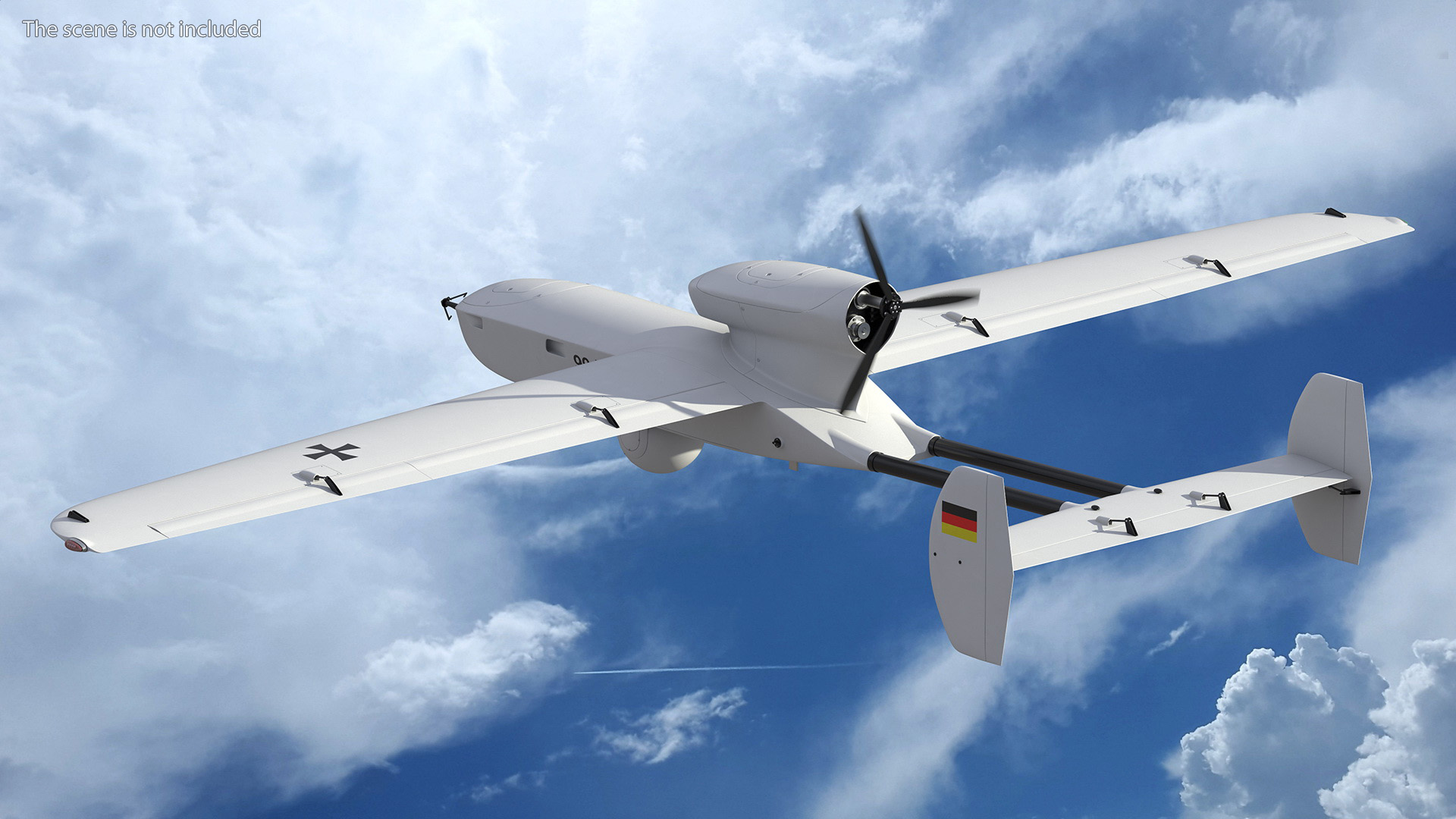 3D Rheinmetall Luna NG Drone White