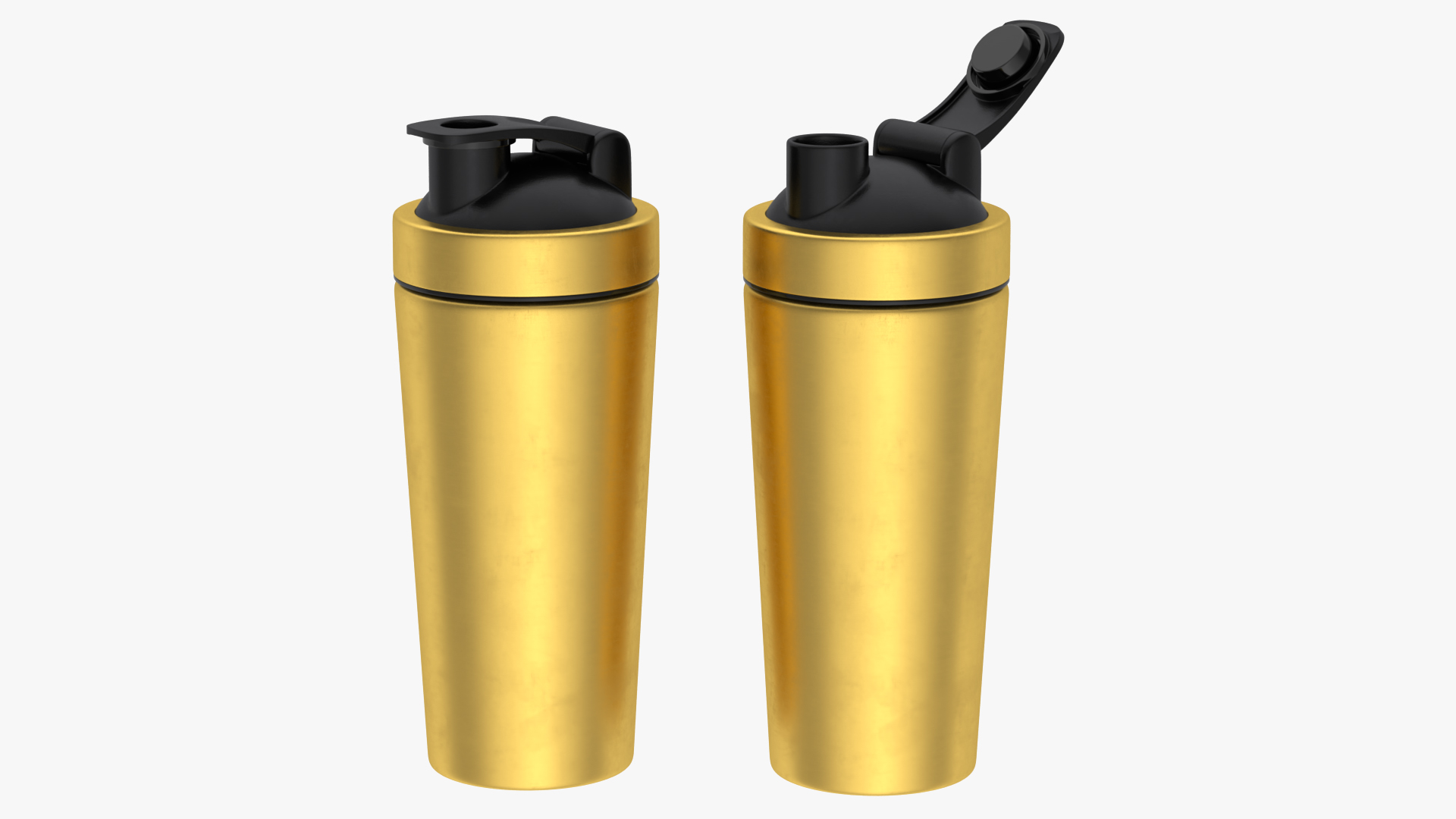 3D model Stainless Steel Protein Shaker Gold