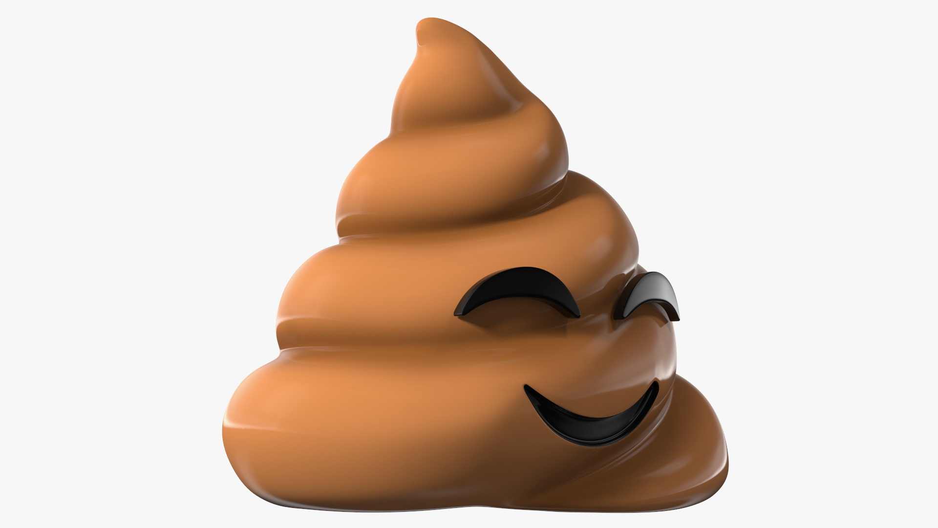 3D Poop Emoji Smiling Eyes model