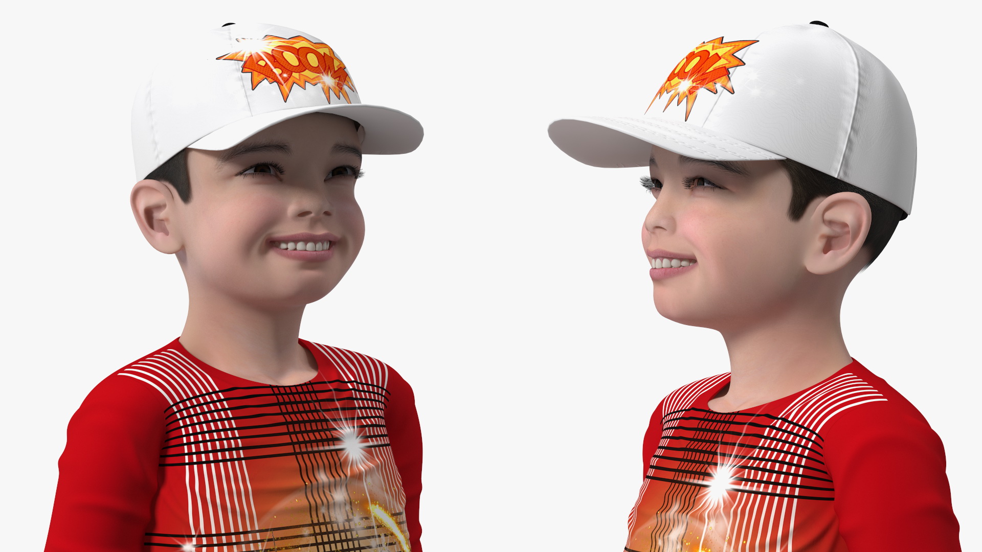 3D Asian Child Boy Street Style model