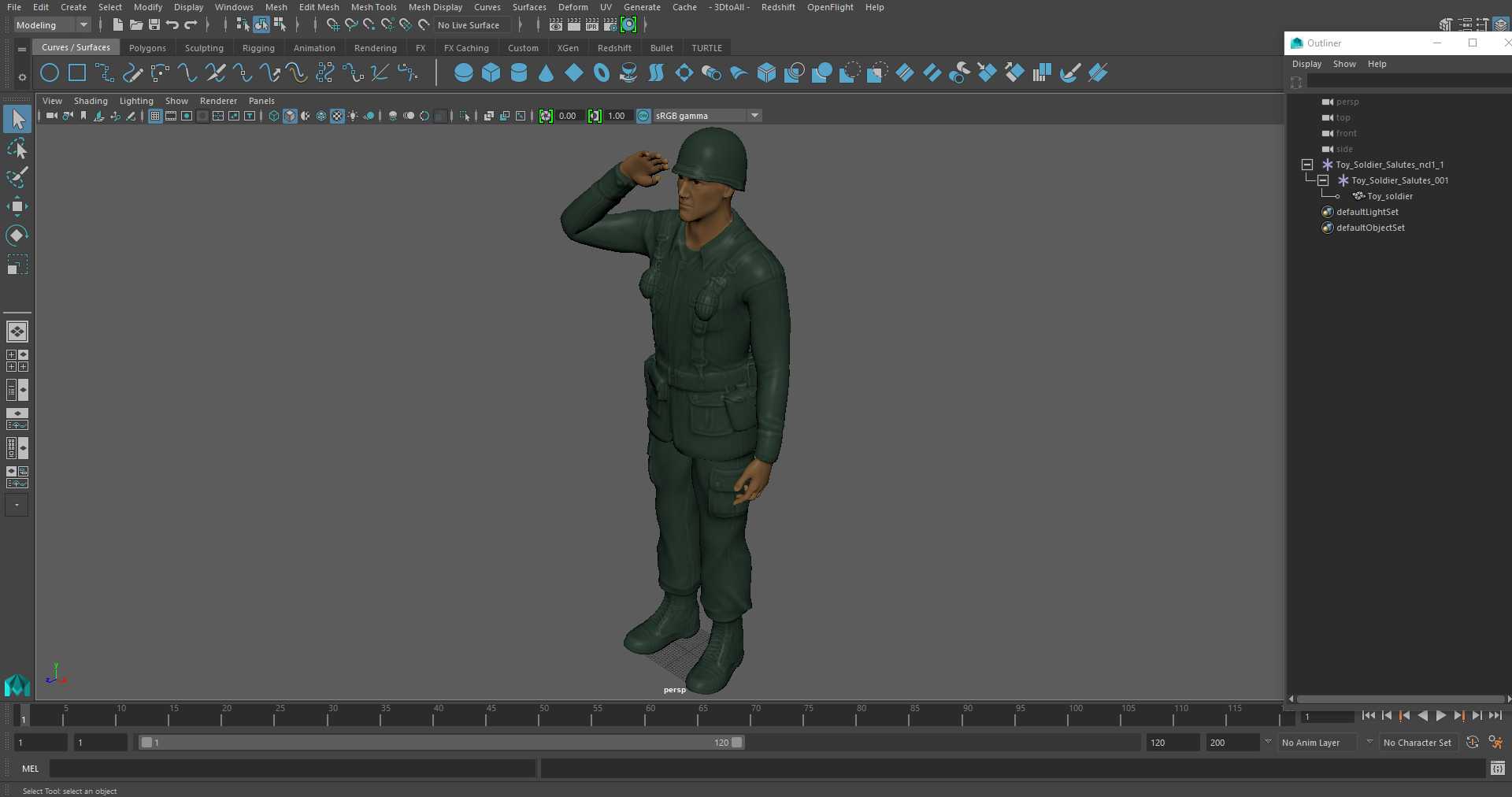 Toy Soldier Salutes 3D model