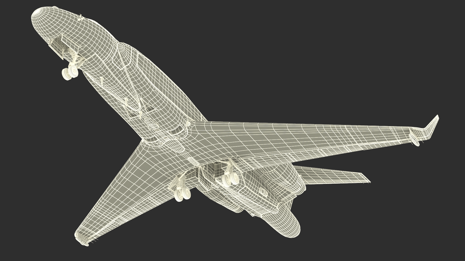 3D model CAEW G550 Green in Takeoff Position