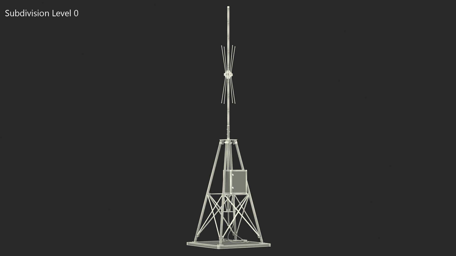 VTS Radio Direction Finder Antenna 3D model