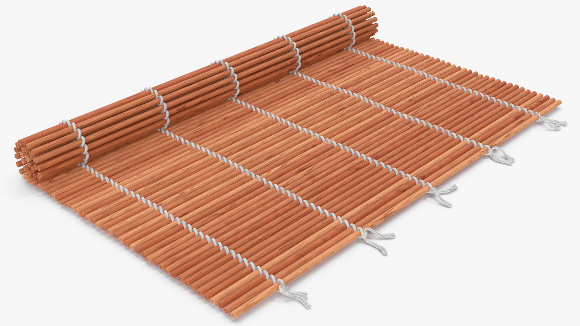 3D Bamboo Sushi Mat Half Rolled model